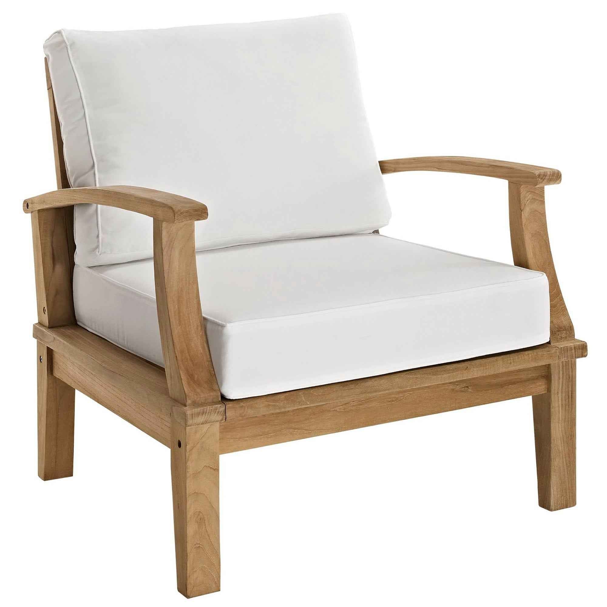Patio Teak Sectional Set - Patio Elegance Marina 8-Piece Outdoor Teak Sectional Set by Modway - The Vitality Estate