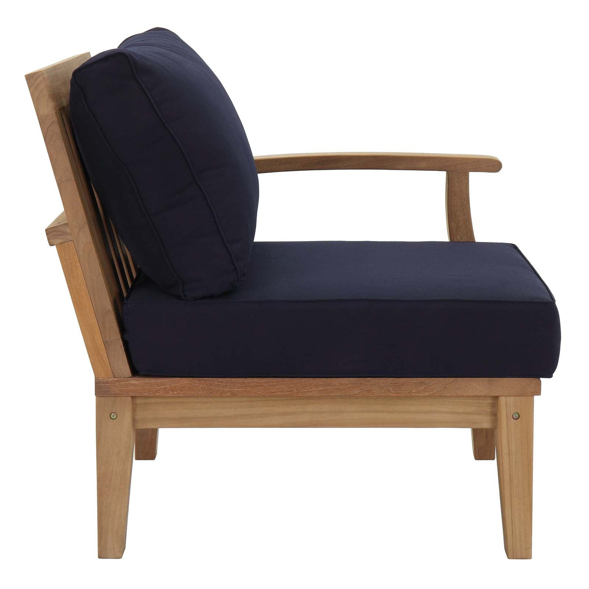 Patio Teak Set - Patio Elegance Marina 10-Piece Outdoor Set with Navy Cushions - The Vitality Estate