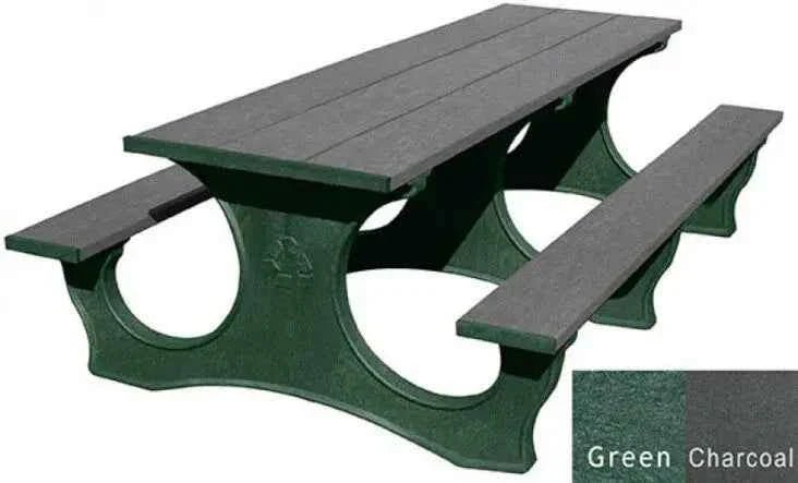 Polly Tuff ADA-Friendly Picnic Table – Durable 8 Ft Easy Access Outdoor Seating - The Vitality Estate