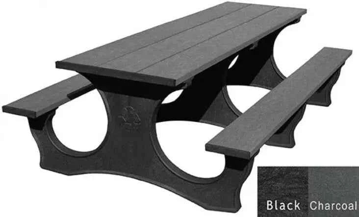 Polly Tuff ADA-Friendly Picnic Table – Durable 8 Ft Easy Access Outdoor Seating - The Vitality Estate