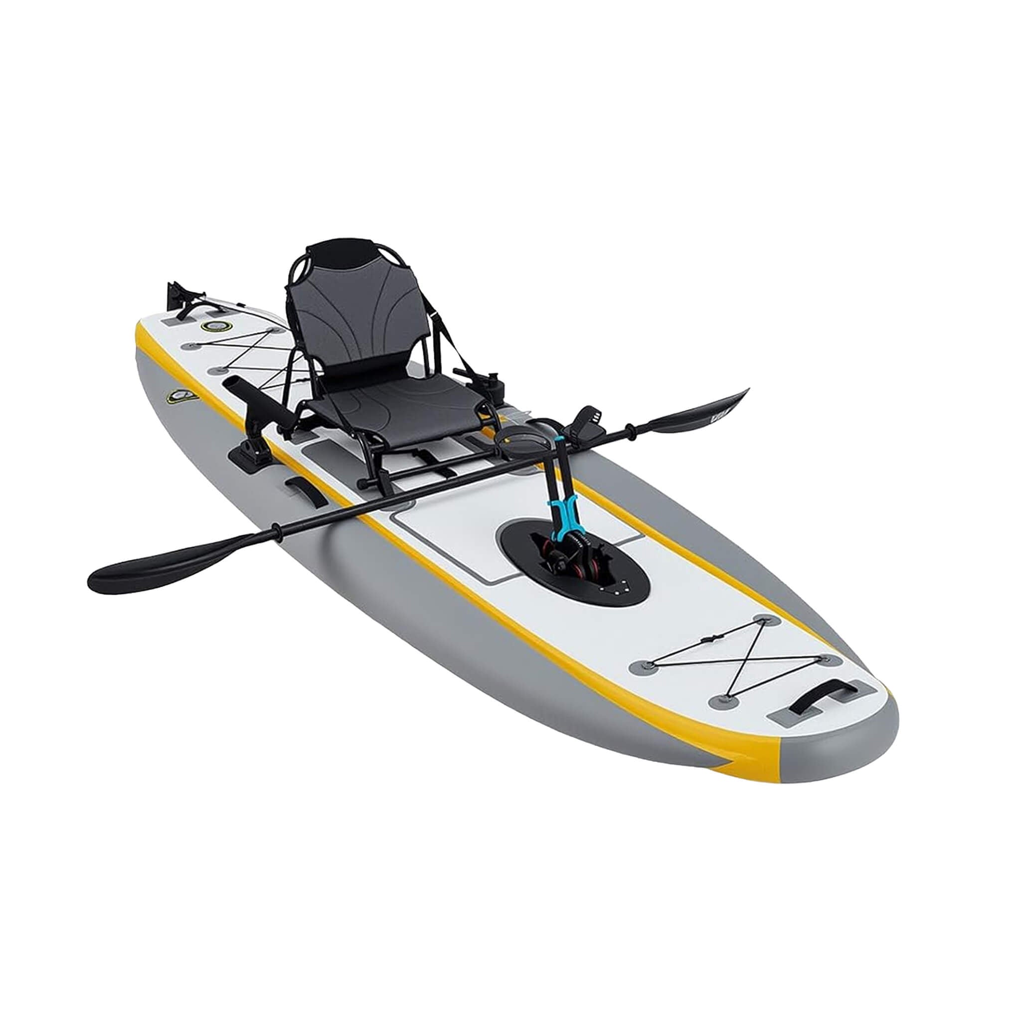 Portable 12FT Lightweight Inflatable PVC Fishing Kayak With Pedal System (SAK64328) - The Vitality Estate