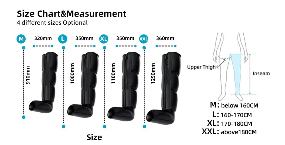 Portable Lymphatic Drainage Air Pressure Compression Boots Relax Presoterapia Leg Massager for Sports Recovery - The Vitality Estate