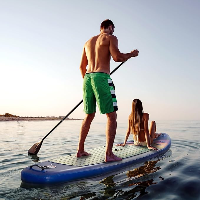 PORTAL SUP Inflatable Paddle Board for Adults 10'6'' Stand Up Paddleboard,Non-Slip Deck Blow up Paddle Boards with Adjustable Paddle, Carry Bag, and Repair Kit - The Vitality Estate