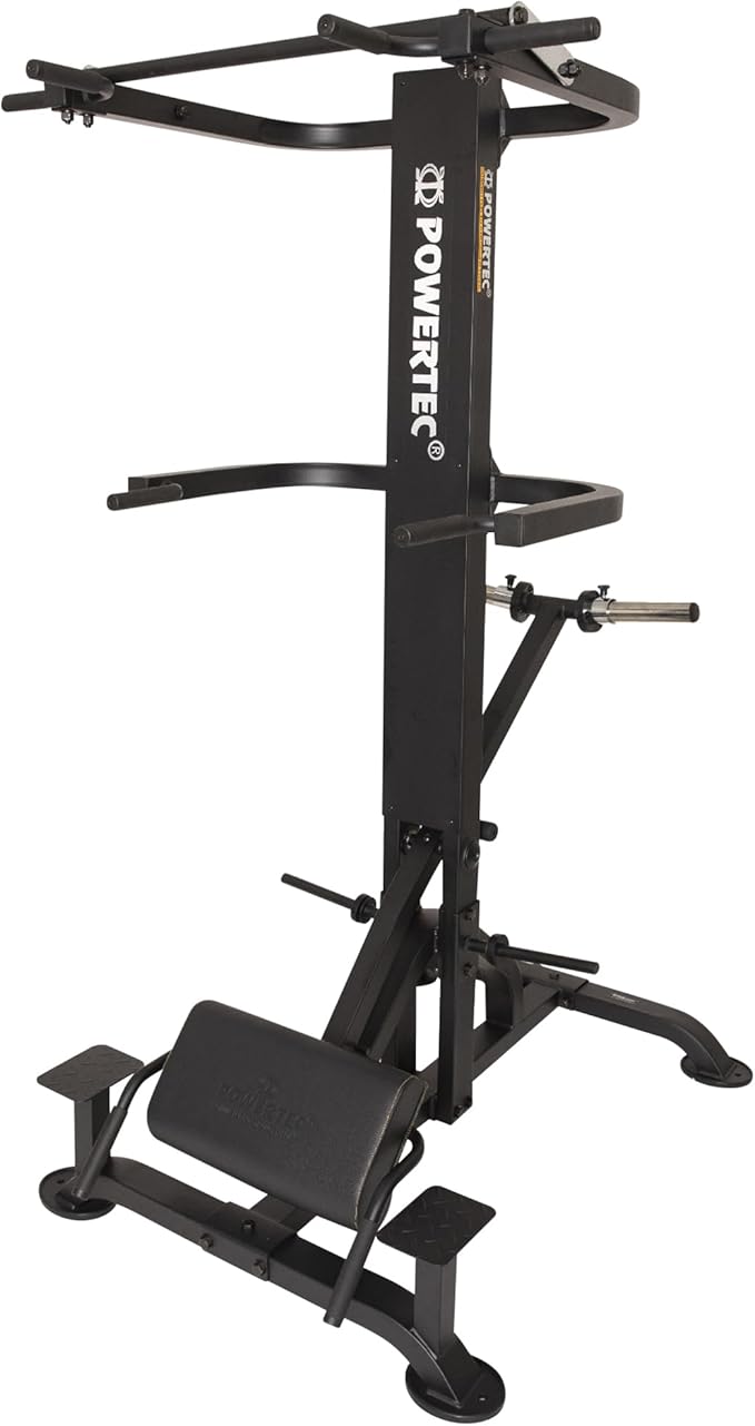 PowerTec Levergym Assisted Chin Up Bar and Dip Station, 400 lbs Max Load - Pullup Bar and Home Gym Equipment with Loaded Weights for Resistance Assist - Workout Equipment for Home Workouts - The Vitality Estate