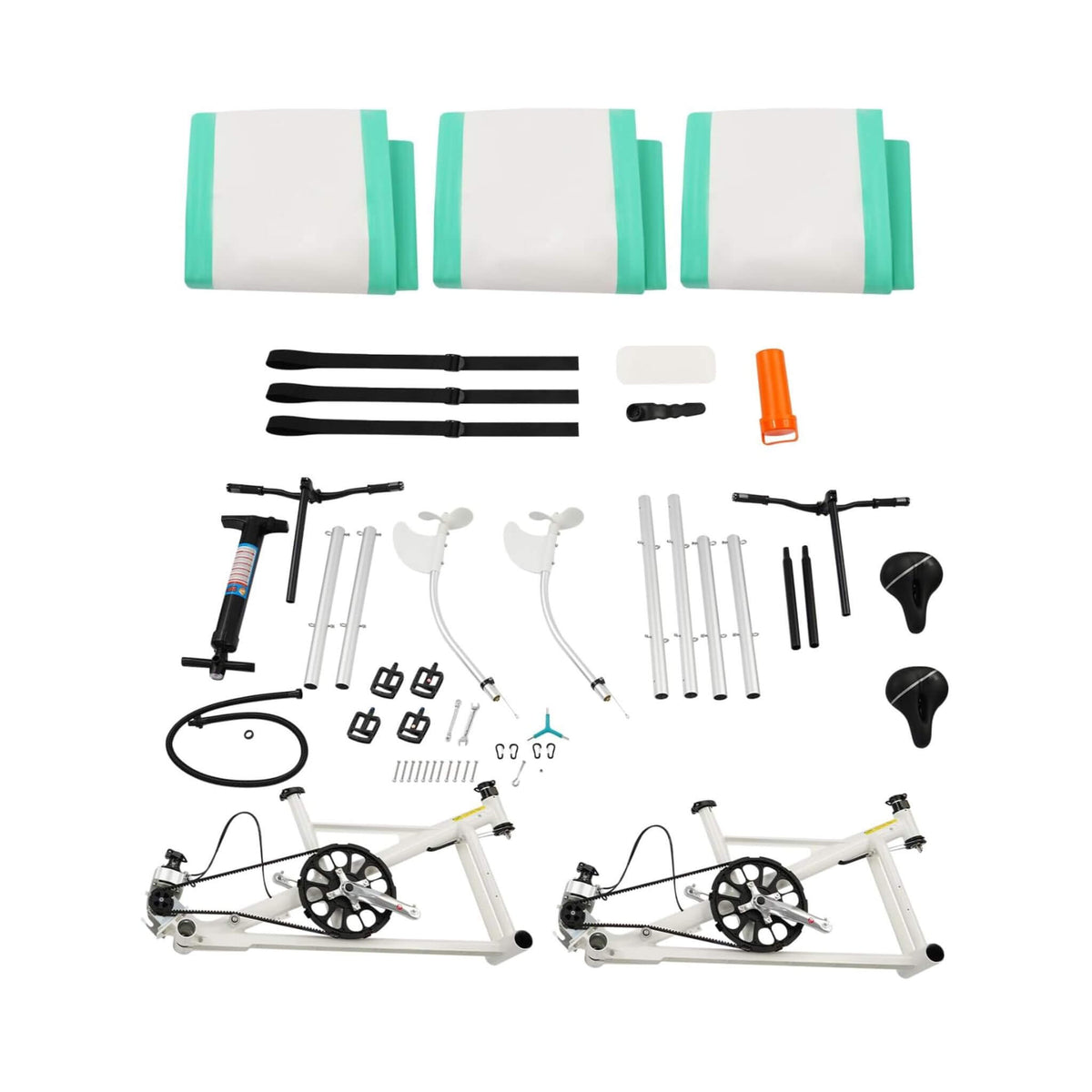 Premium 2-Person Two-Seater Portable Inflatable Pedal Boat Water Bike (SAK95621) - The Vitality Estate