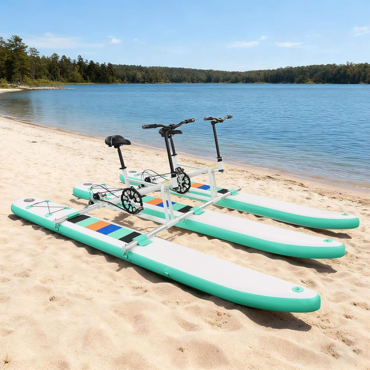Premium 2-Person Two-Seater Portable Inflatable Pedal Boat Water Bike (SAK95621) - The Vitality Estate
