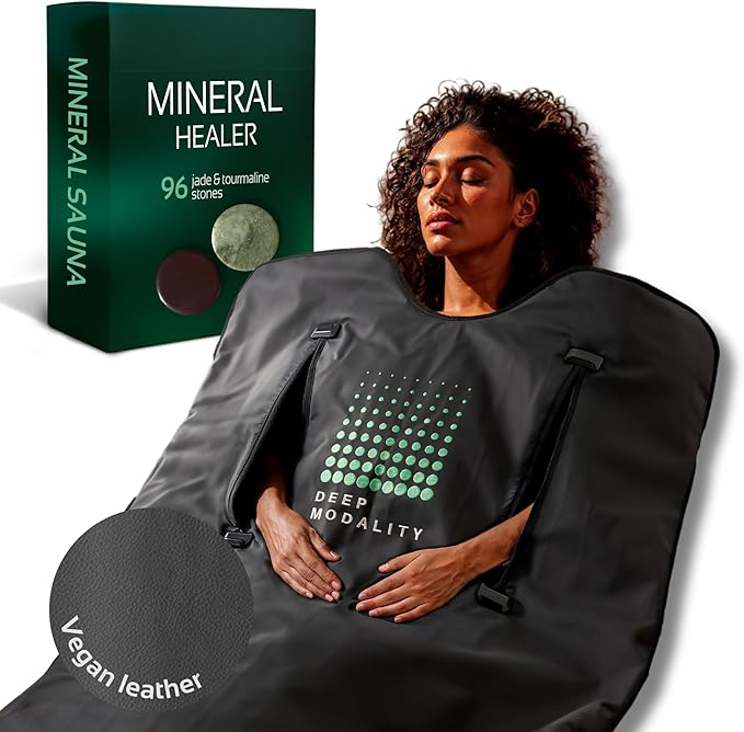 Pro M3 - Infrared Sauna Blanket | Detox, Wellbeing & Recovery | Highest Grade Materials + Jade & Tourmaline for Enhanced Therapy, Adjustable Temp 77-176°F, 6ft x 3ft (Mineral Edition) - The Vitality Estate