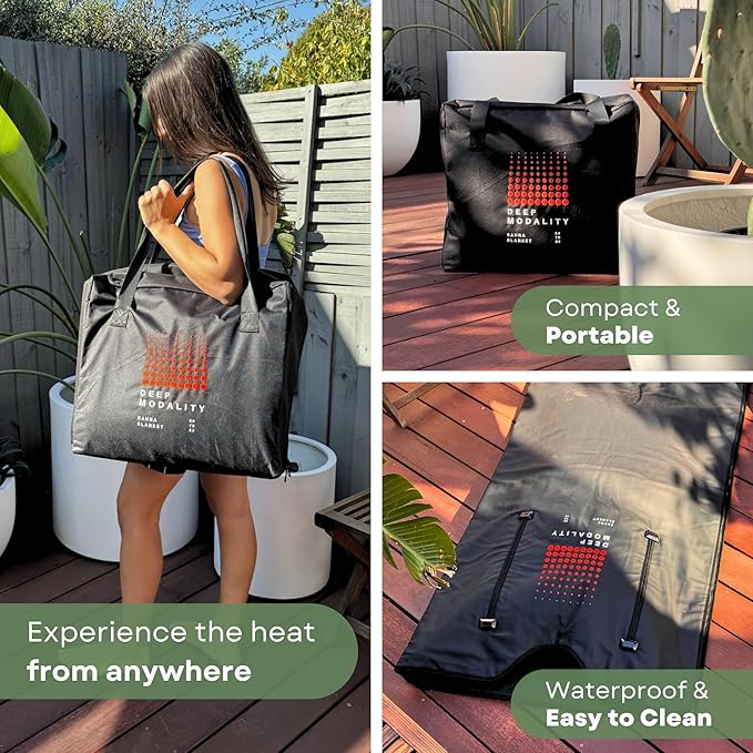 Pro M3 - Infrared Sauna Blanket | Detox, Wellbeing & Recovery | Highest Grade Materials + Jade & Tourmaline for Enhanced Therapy, Adjustable Temp 77-176°F, 6ft x 3ft (Mineral Edition) - The Vitality Estate