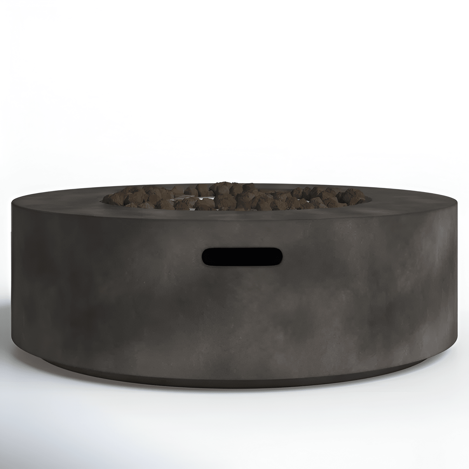 Rashid 12" H Fiber Reinforced Concrete Outdoor Fire Pit Table - The Vitality Estate