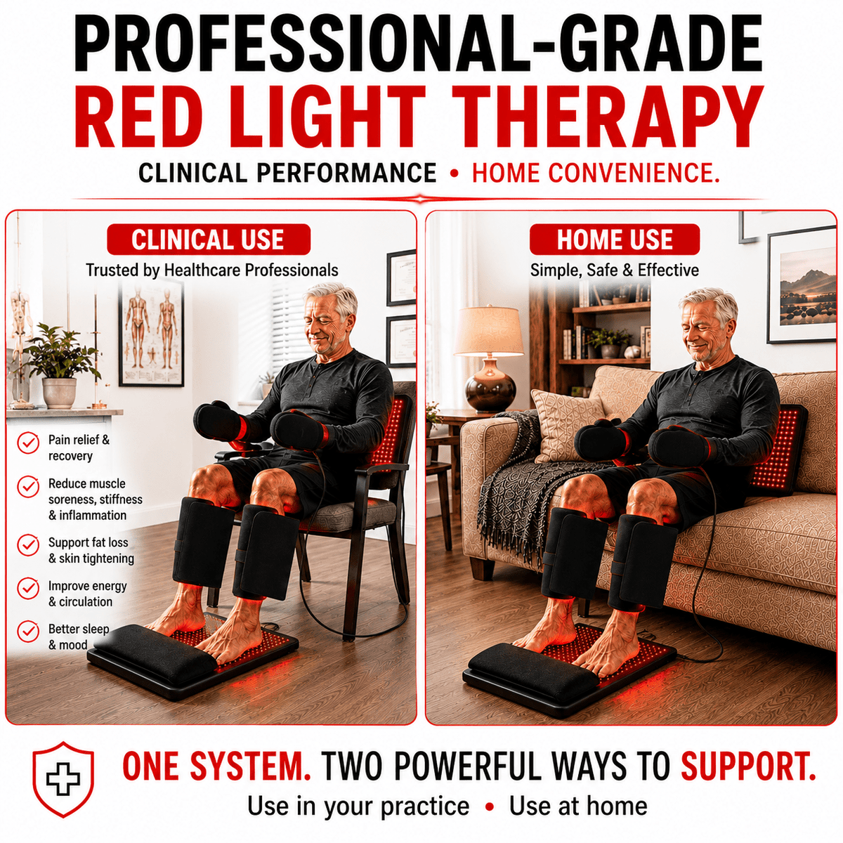 Red Light Neuropathy Support Kit for Hands and Feet – 6 Devices for Faster Relief Total LEDs: 5,616 - The Vitality Estate