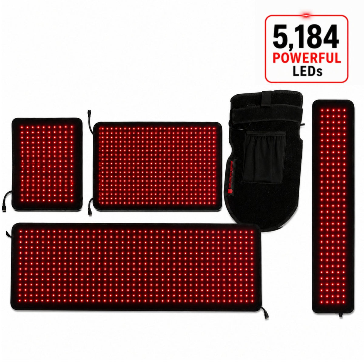Red Light Pain Relief Kit – 5 Powerful Devices for Full-Body Relief- 5,184 Total LEDs - The Vitality Estate