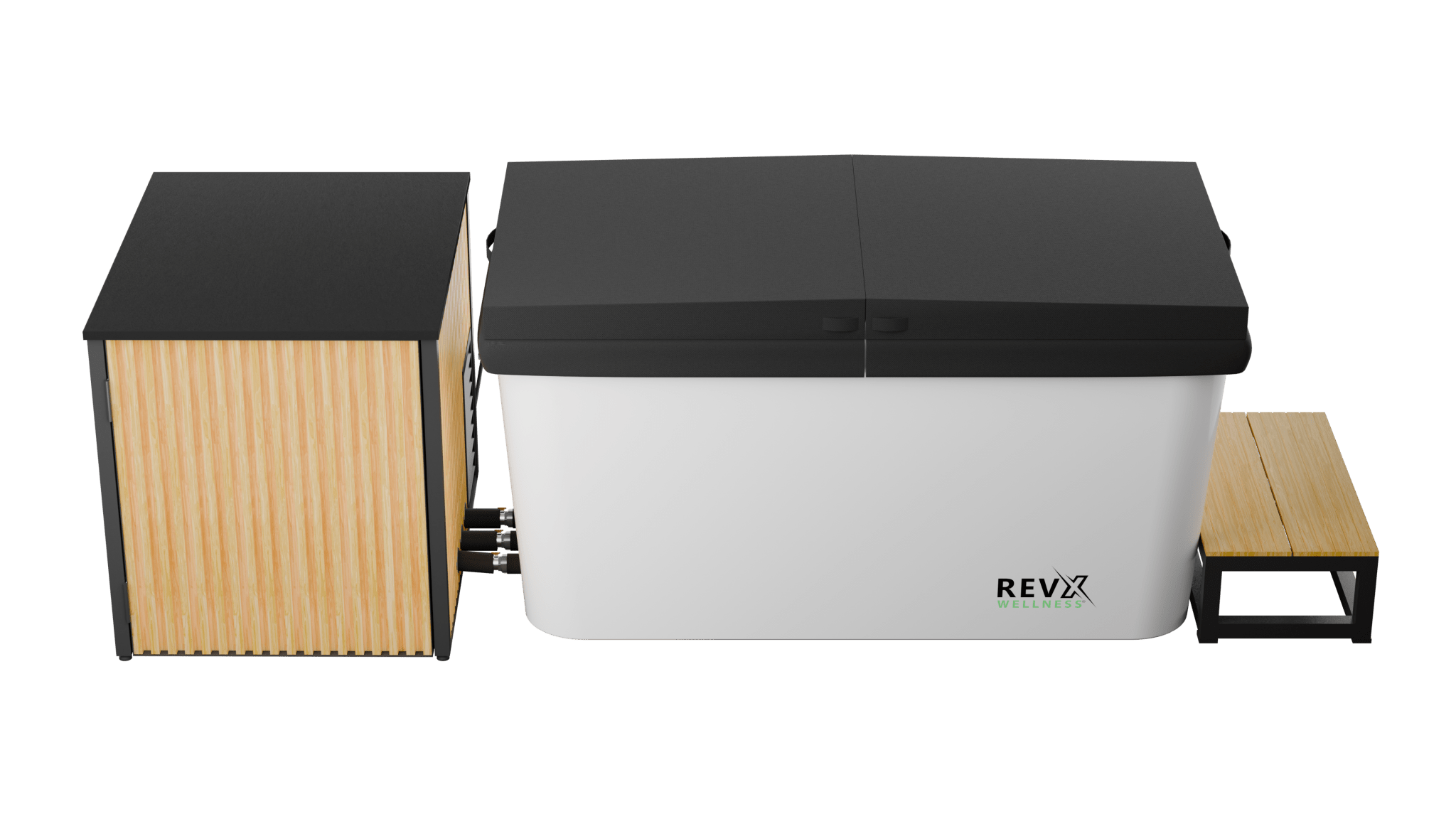 RevX Acrylic X Tub Cold Plunge + LUX High Performance Chiller and Filtration System - The Vitality Estate