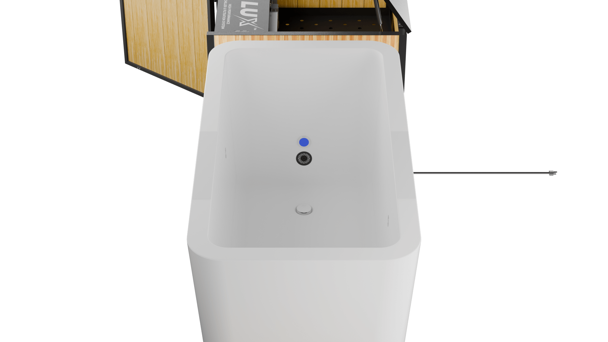 RevX Acrylic X Tub Cold Plunge + LUX High Performance Chiller and Filtration System - The Vitality Estate