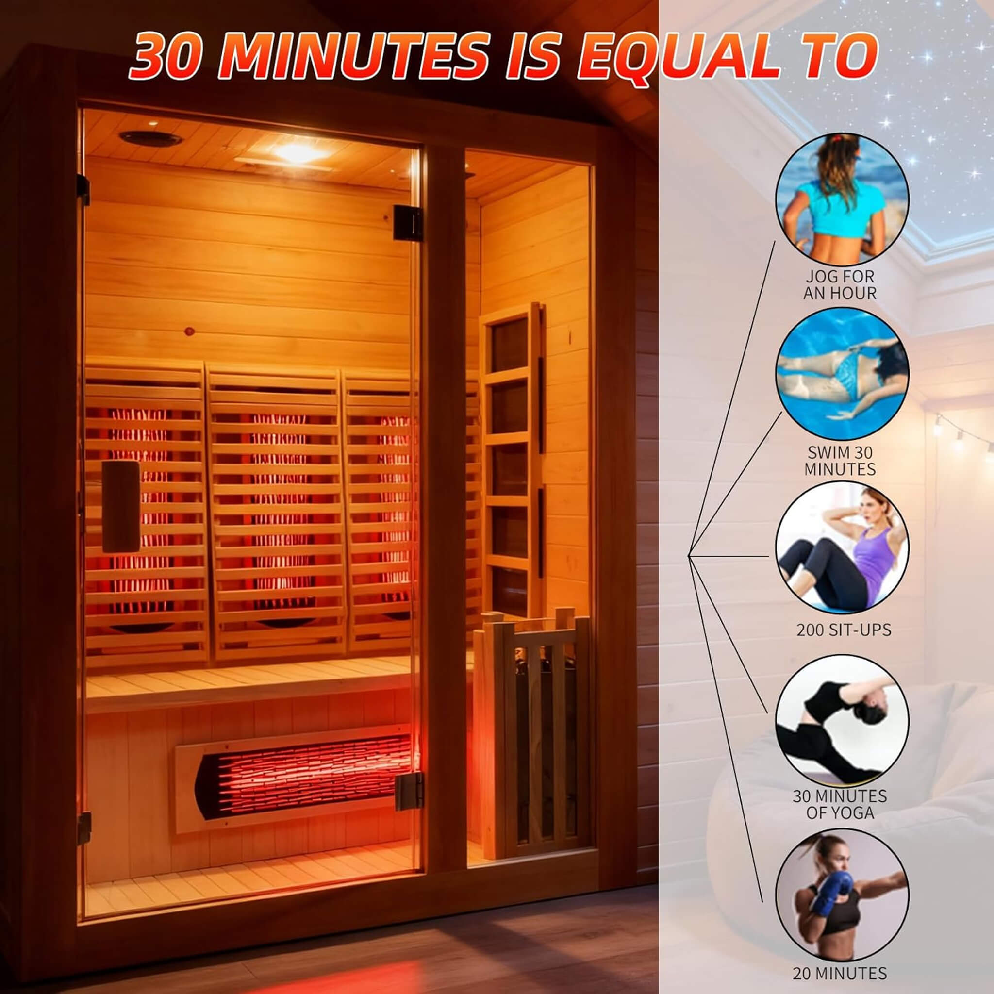 Rövia Luma 2-Person Indoor Hybrid Sauna Room With Infrared And 3.5KW Steam Heater (SAK83750) - The Vitality Estate