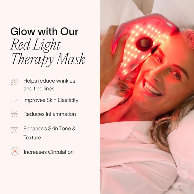 Solawave Red Light Therapy Mask for Face | Red & Near-Infrared Led Light Device | Reduces Appearance of Fine Lines & Wrinkles | Improves Firmness, Elasticity, & Texture | 10-Min Anti-Aging Treatment - The Vitality Estate