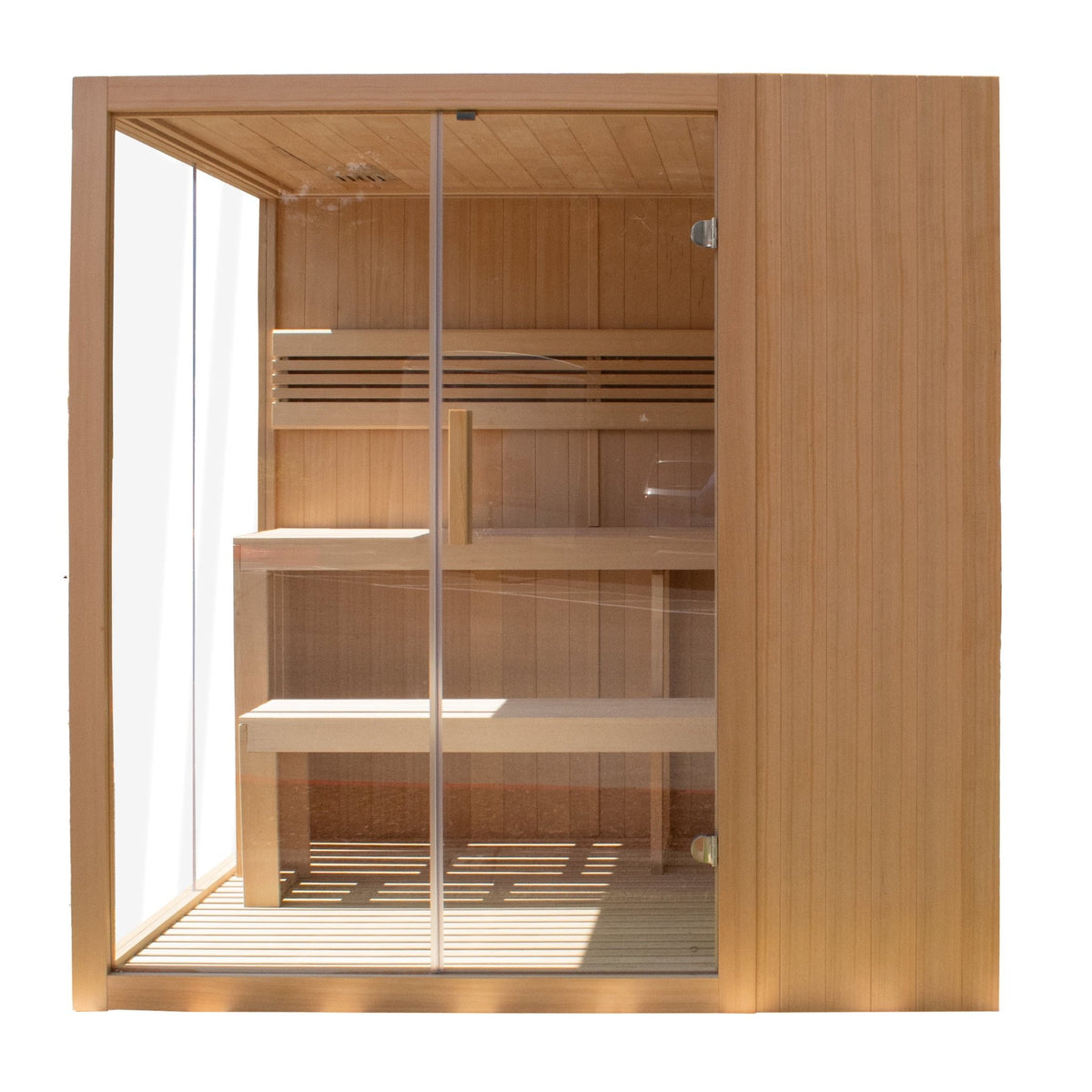 STHE4INNY Canadian Hemlock 4-6 Person Indoor Wet Dry Sauna with 4.5 Kw UL Heater - The Vitality Estate