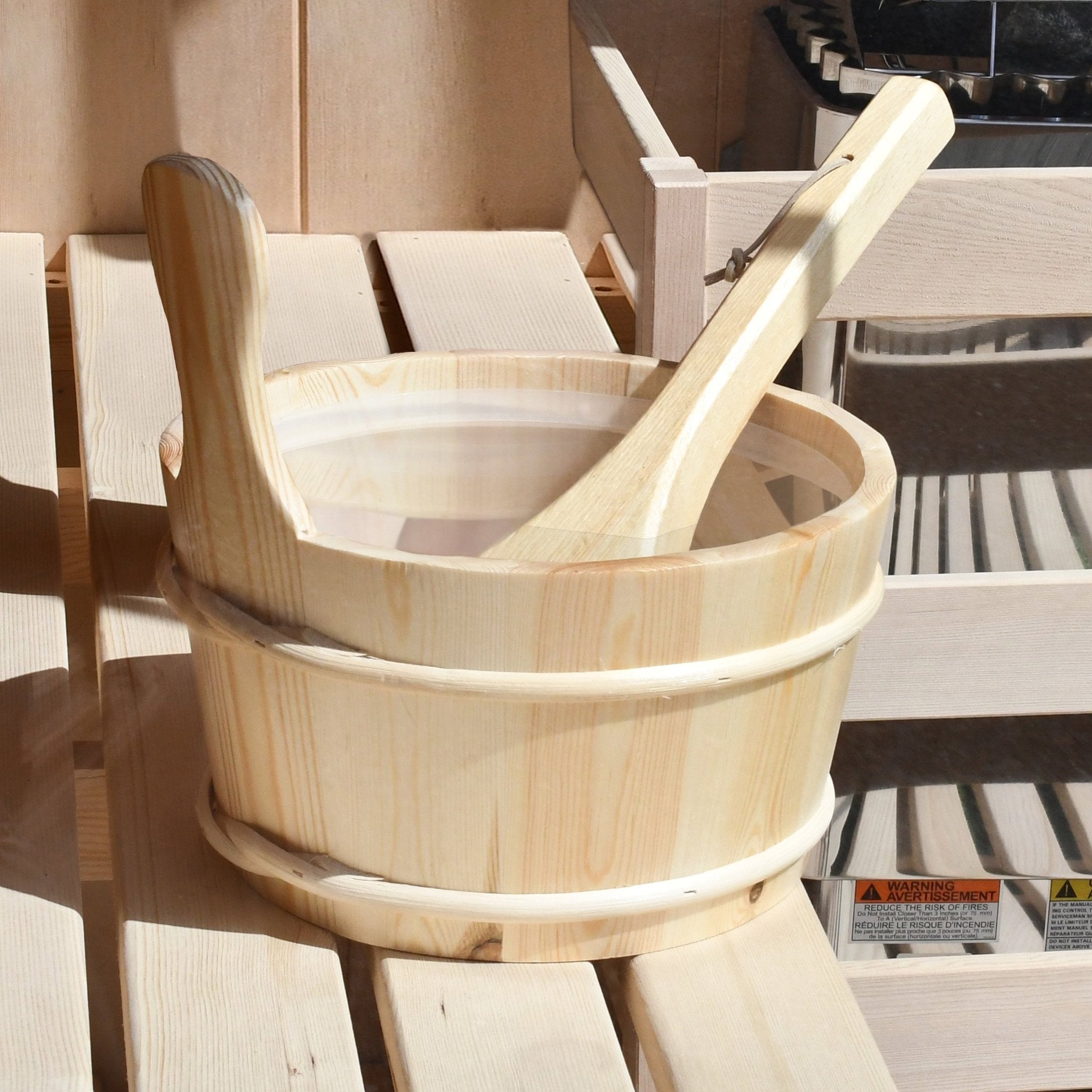 STHE4INNY Canadian Hemlock 4-6 Person Indoor Wet Dry Sauna with 4.5 Kw UL Heater - The Vitality Estate