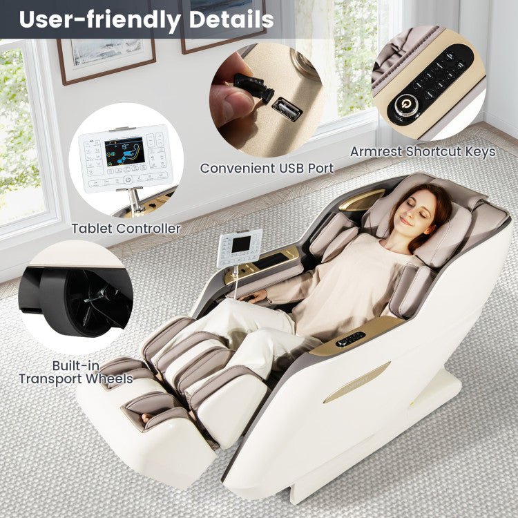 Therapy 36-New 3D Model-SL Track Massage Chair with Airbags Waist and Calves Heating Foot Rollers - The Vitality Estate