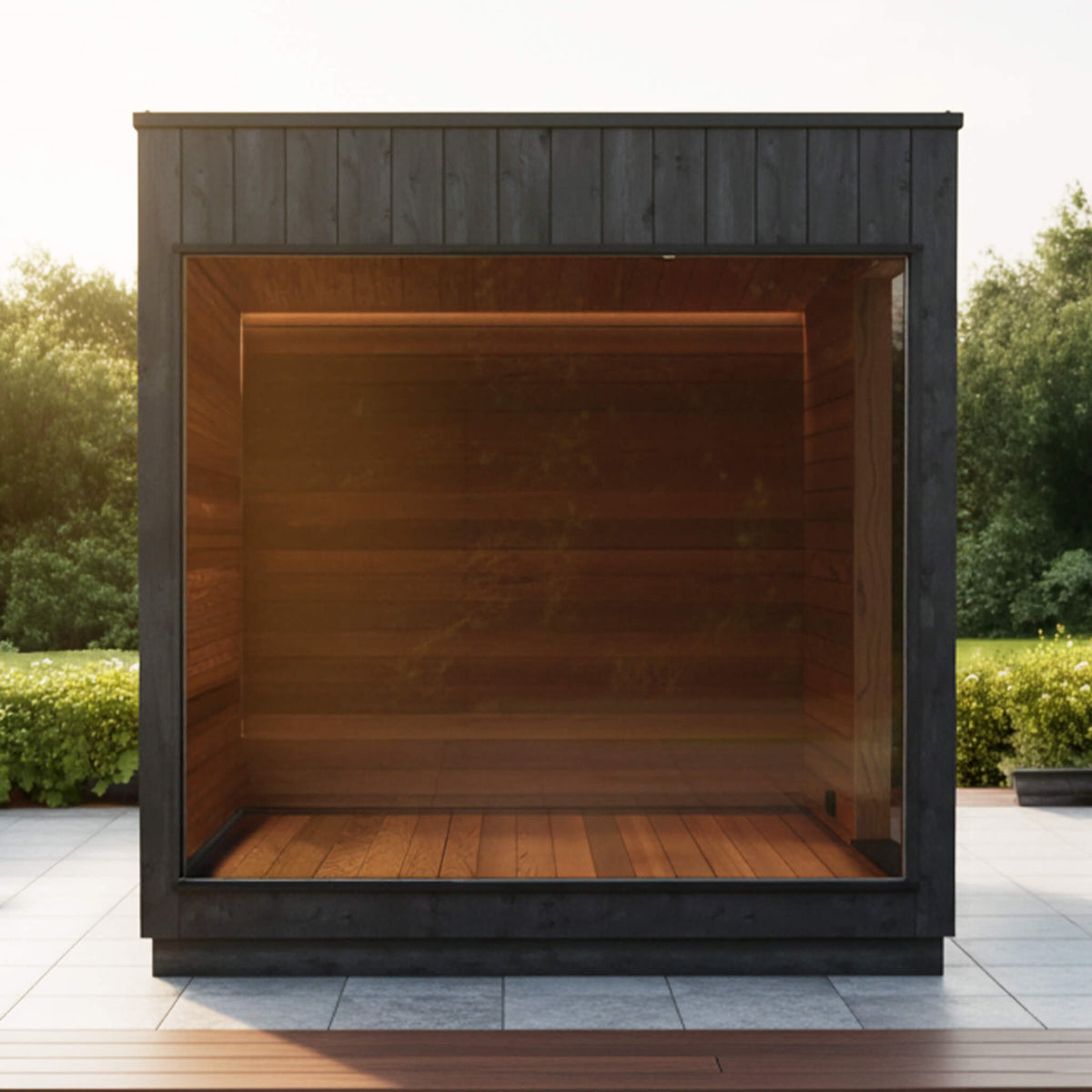 ThermaSol Nordic Misty Outdoor Lounge Medium Sauna Cabin (SAK57649) - The Vitality Estate