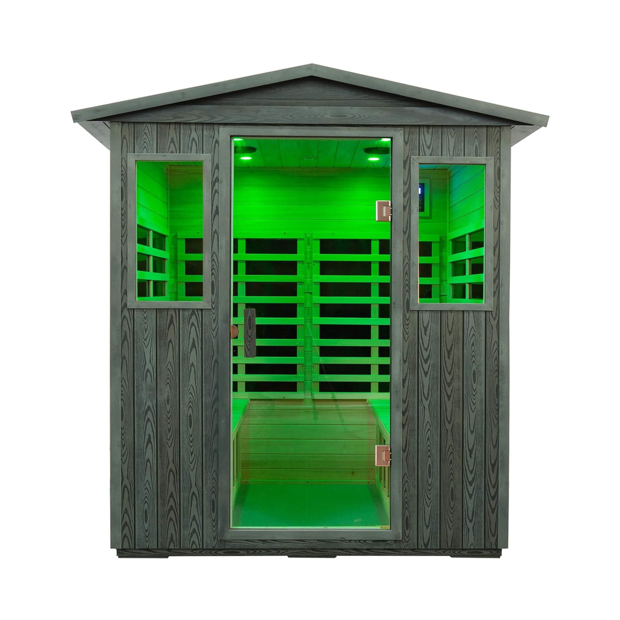Thermora Eterna 4-Person Full-Spectrum Low EMF Carbonized Composite Infrared Sauna Room With Bluetooth Speakers (SAK70182) - The Vitality Estate