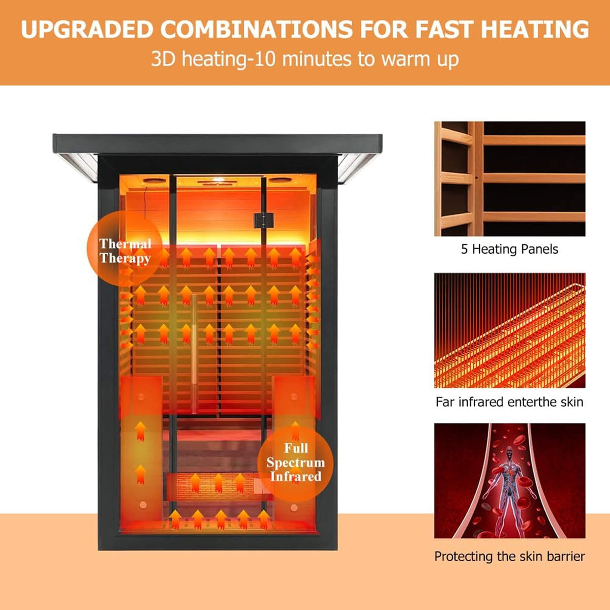 Thermora Lugano 2-Person Outdoor Full-Spectrum Infrared Sauna With Aluminum Alloy Exterior & WiFi (SAK14973) - The Vitality Estate