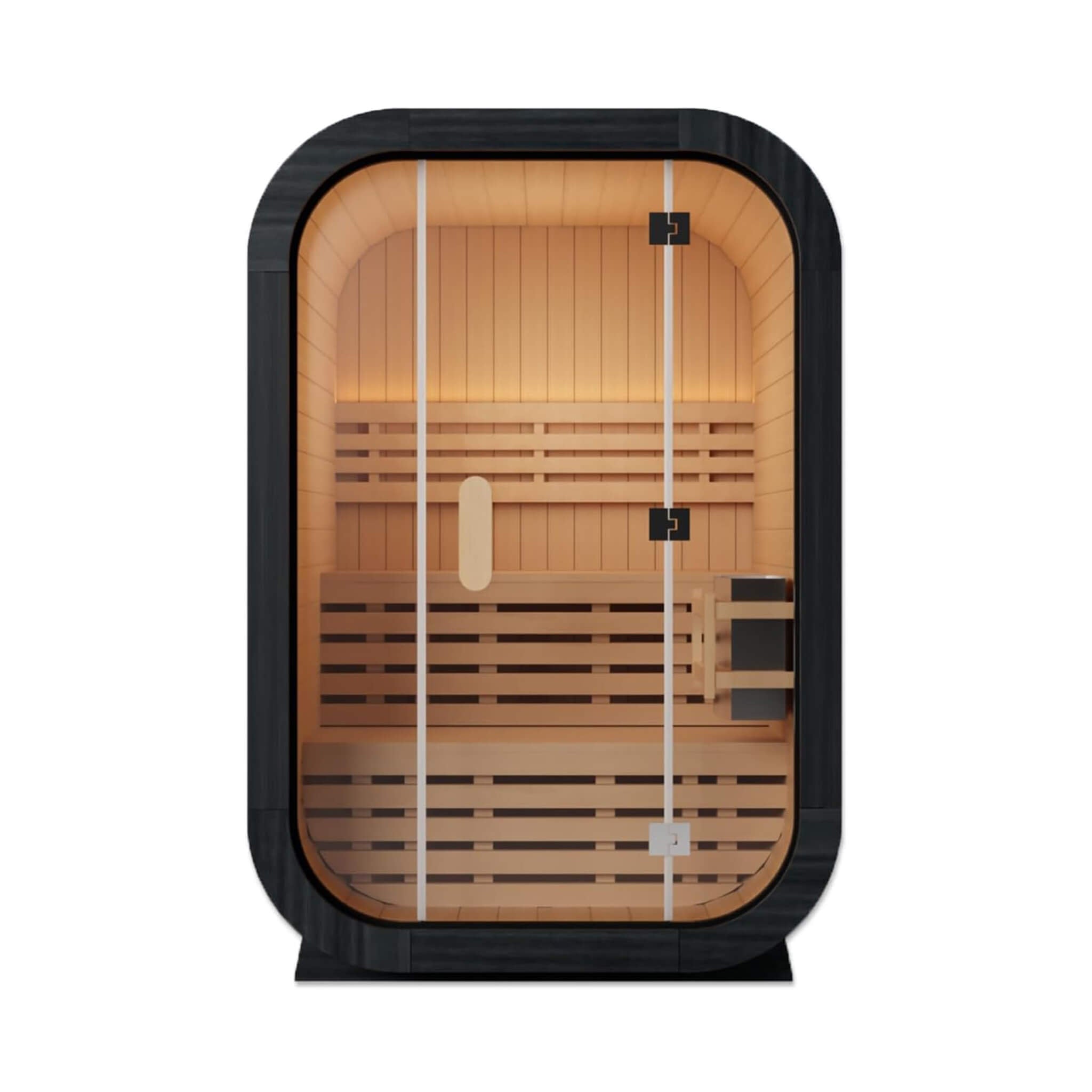 Thermora Lund Luxury 2-Person Outdoor Spruce Wood Cube Sauna Kit With 4.5KW Electric Stove (SAK74290) - The Vitality Estate