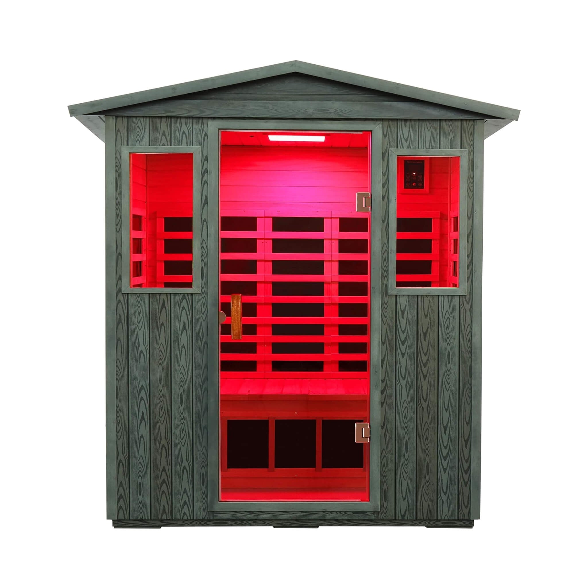Thermora Nivea 3-Person Full-Spectrum Low EMF Carbonized Composite Infrared Sauna Room With Bluetooth Speakers (SAK85120) - The Vitality Estate
