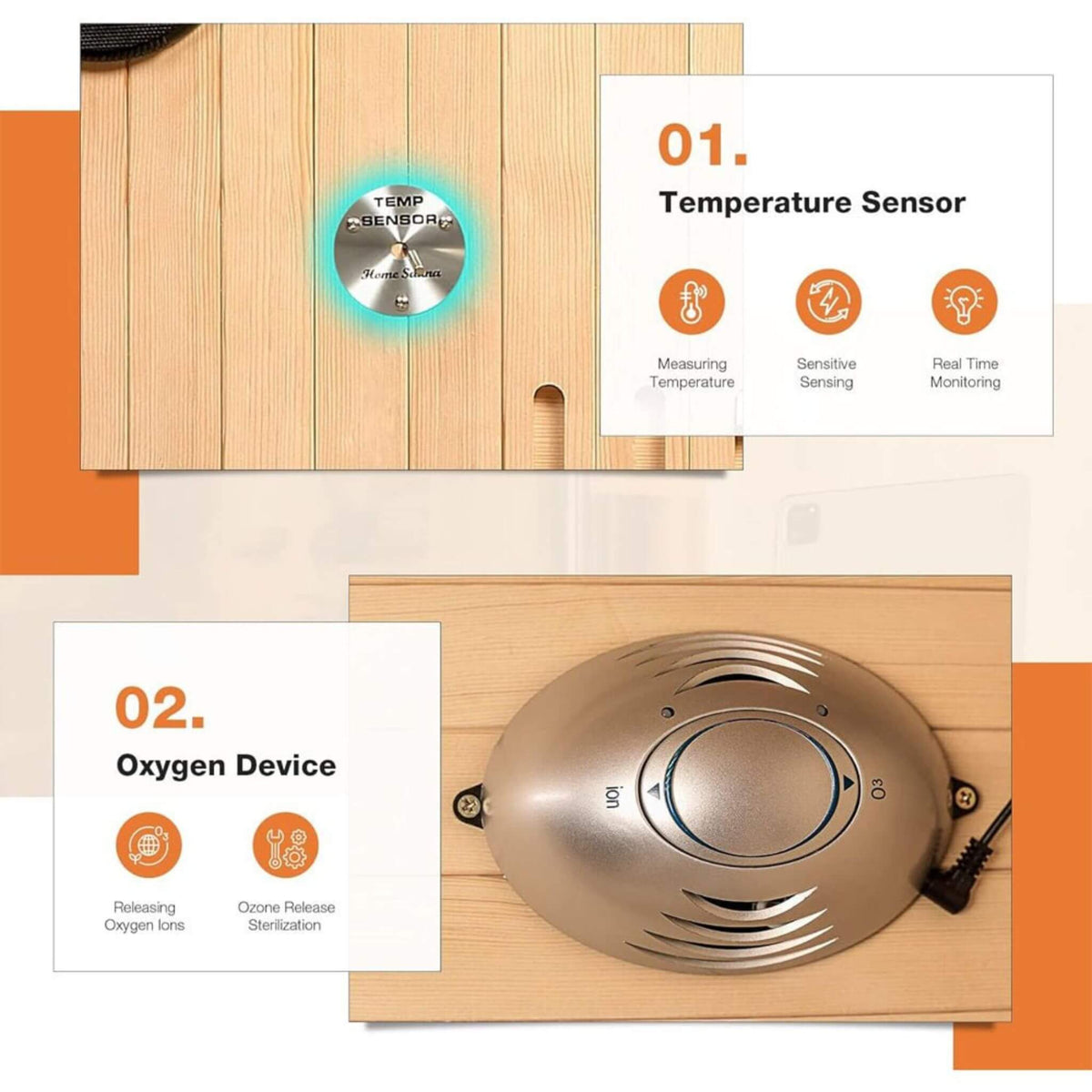 Thermora Valen Luxury 2-Person Low EMF FAR Infrared Heat Wood Home Personal Spa Sauna W/ Panoramic Tempered Glass, 2000W (SAK27481) - The Vitality Estate