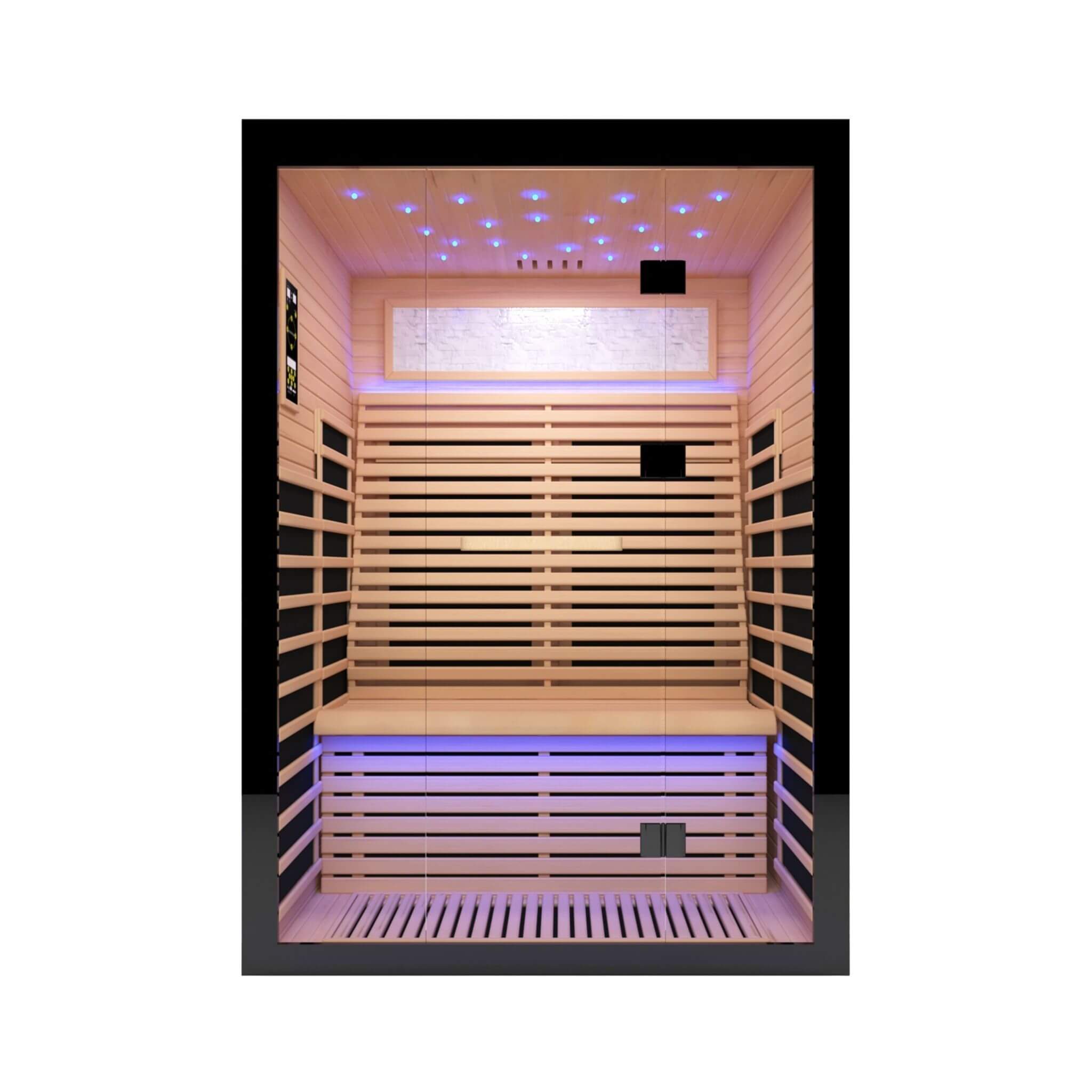 Thermora Vapor Luxury 2-Person Canadian Hemlock Wood Far Infrared Home Sauna (SAK56874) - The Vitality Estate