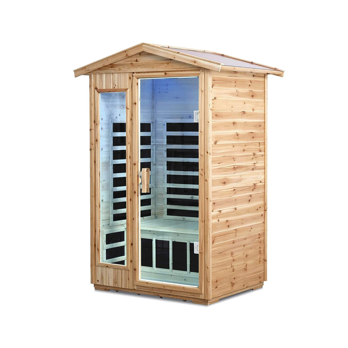 Thermora Vexa 2-Person Outdoor Infrared Sauna With Bluetooth Audio And LED Lighting (SAK28694) - The Vitality Estate