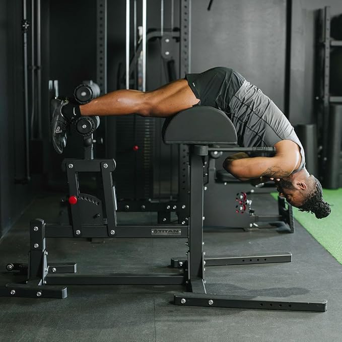 Titan Fitness Glute and Ham Developer, Adjustable GHD Machine, Comfortable Padding, Durable Steel Build, Workout Equipment for Commercial and Home Gym - The Vitality Estate