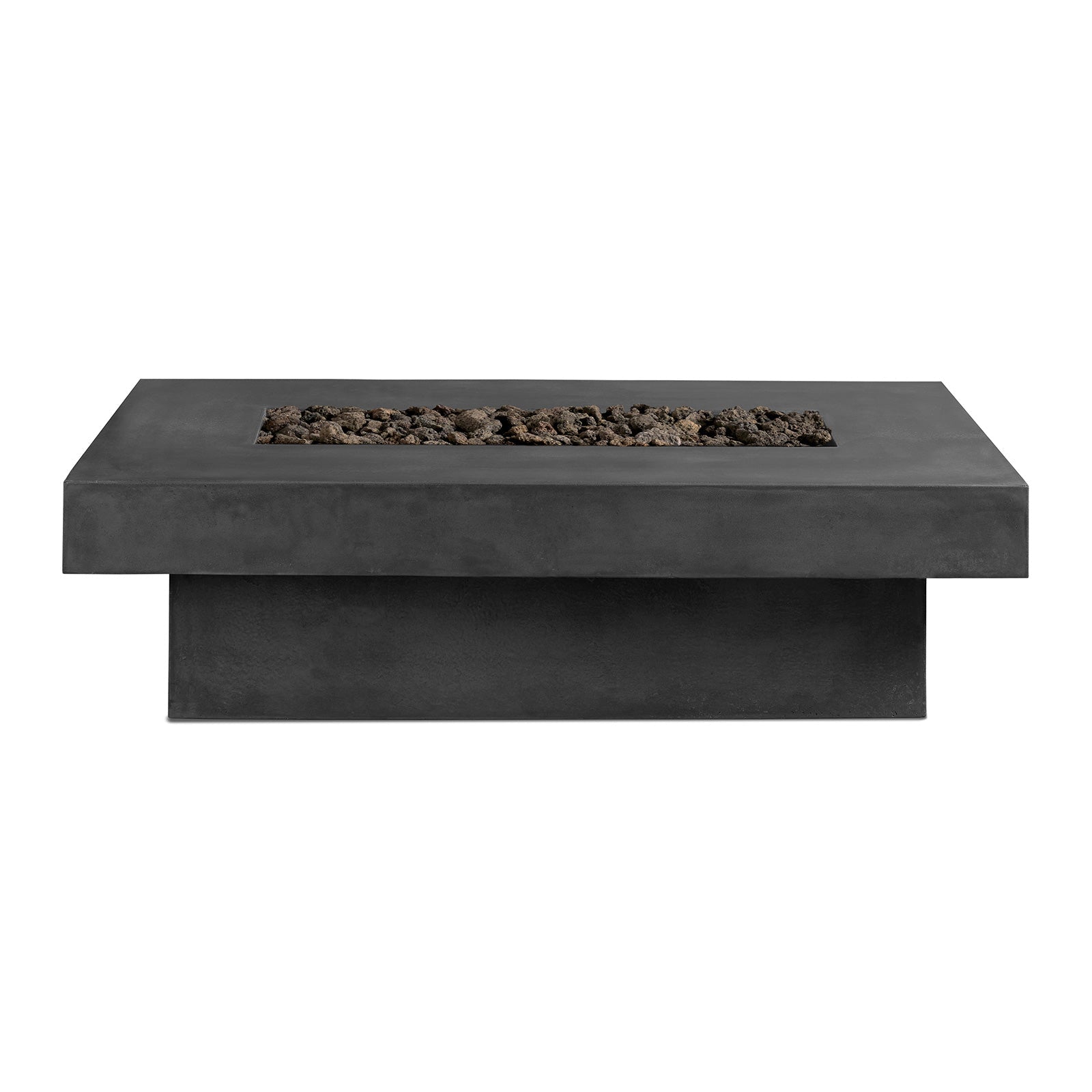 Toplina - Rectangular Concrete Fire Pit Table - The Vitality Estate
