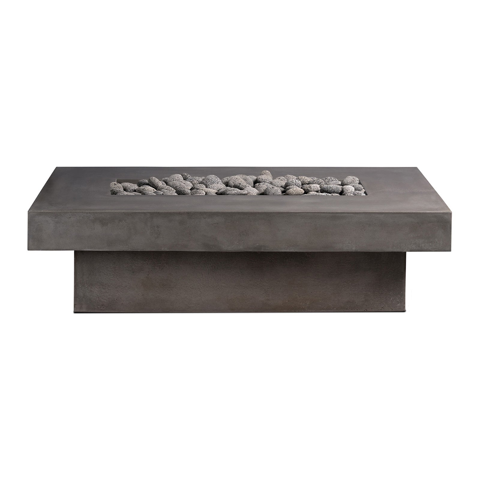 Toplina - Rectangular Concrete Fire Pit Table - The Vitality Estate