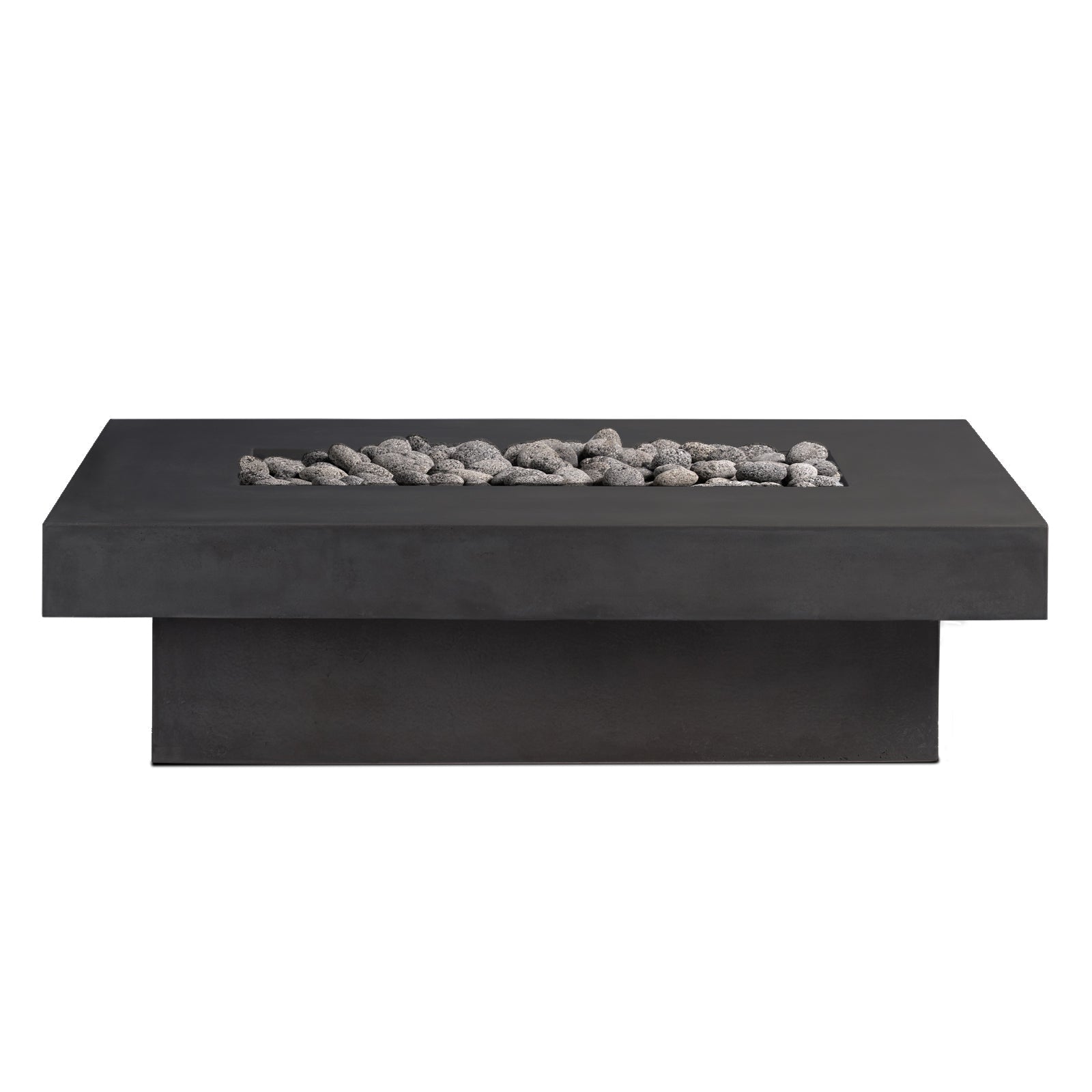 Toplina - Rectangular Concrete Fire Pit Table - The Vitality Estate