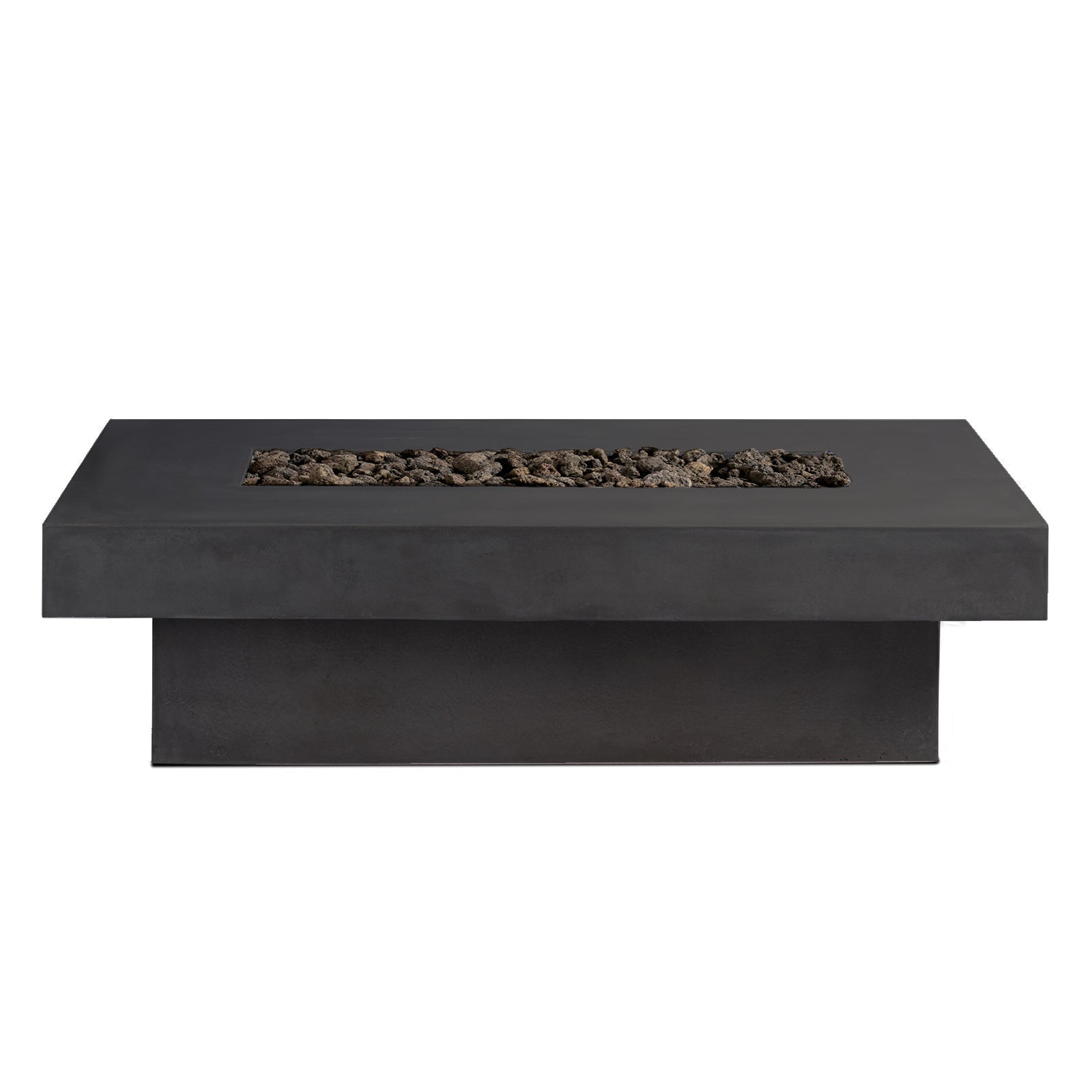 Toplina - Rectangular Concrete Fire Pit Table - The Vitality Estate