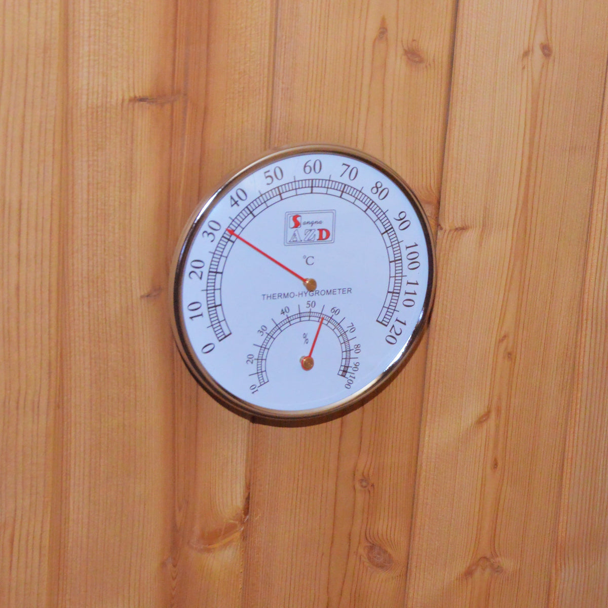 Traditional Cylindrical Stove Double Sauna Room - The Vitality Estate
