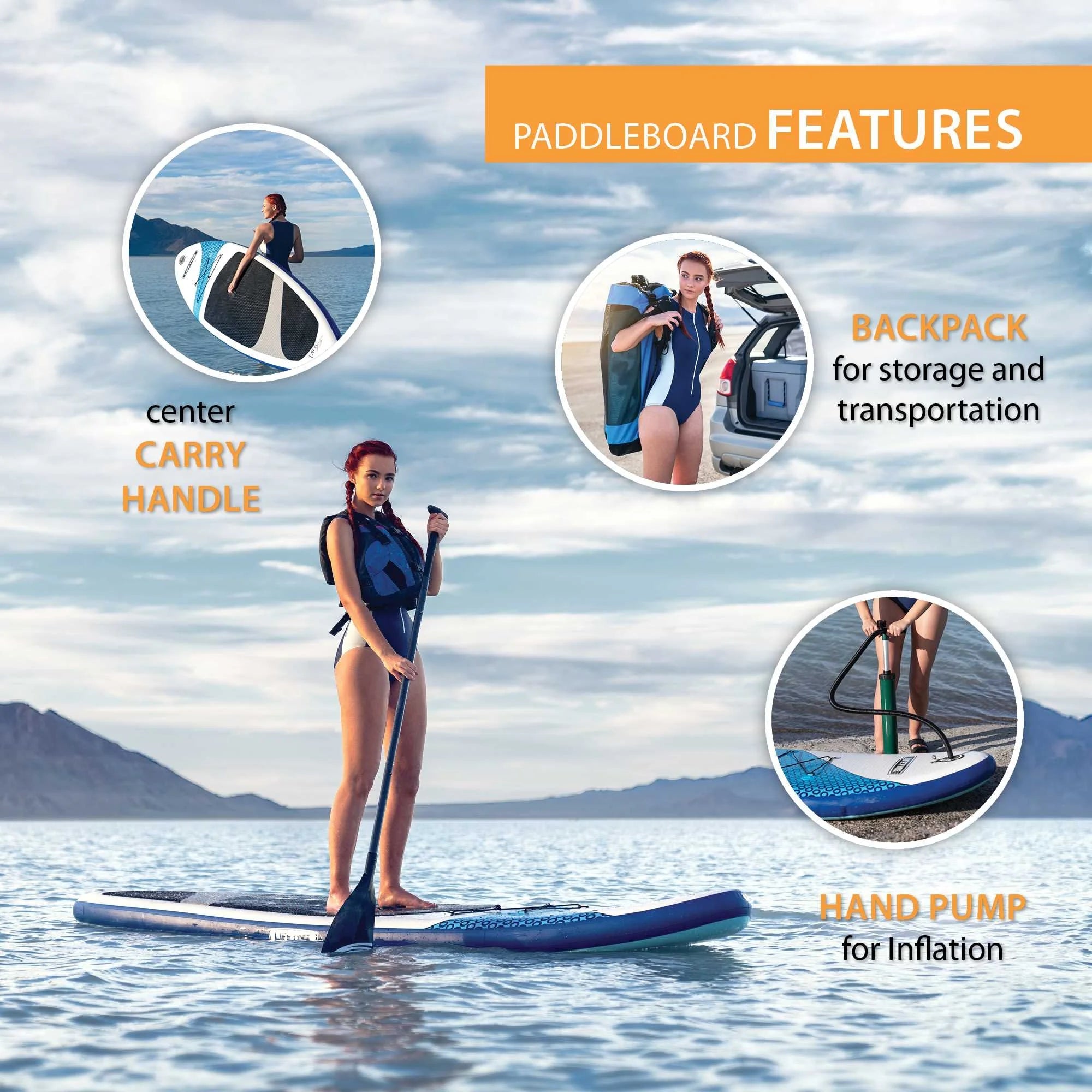 Vista 11 Ft. Inflatable Stand-Up Paddle Board (90934) - The Vitality Estate