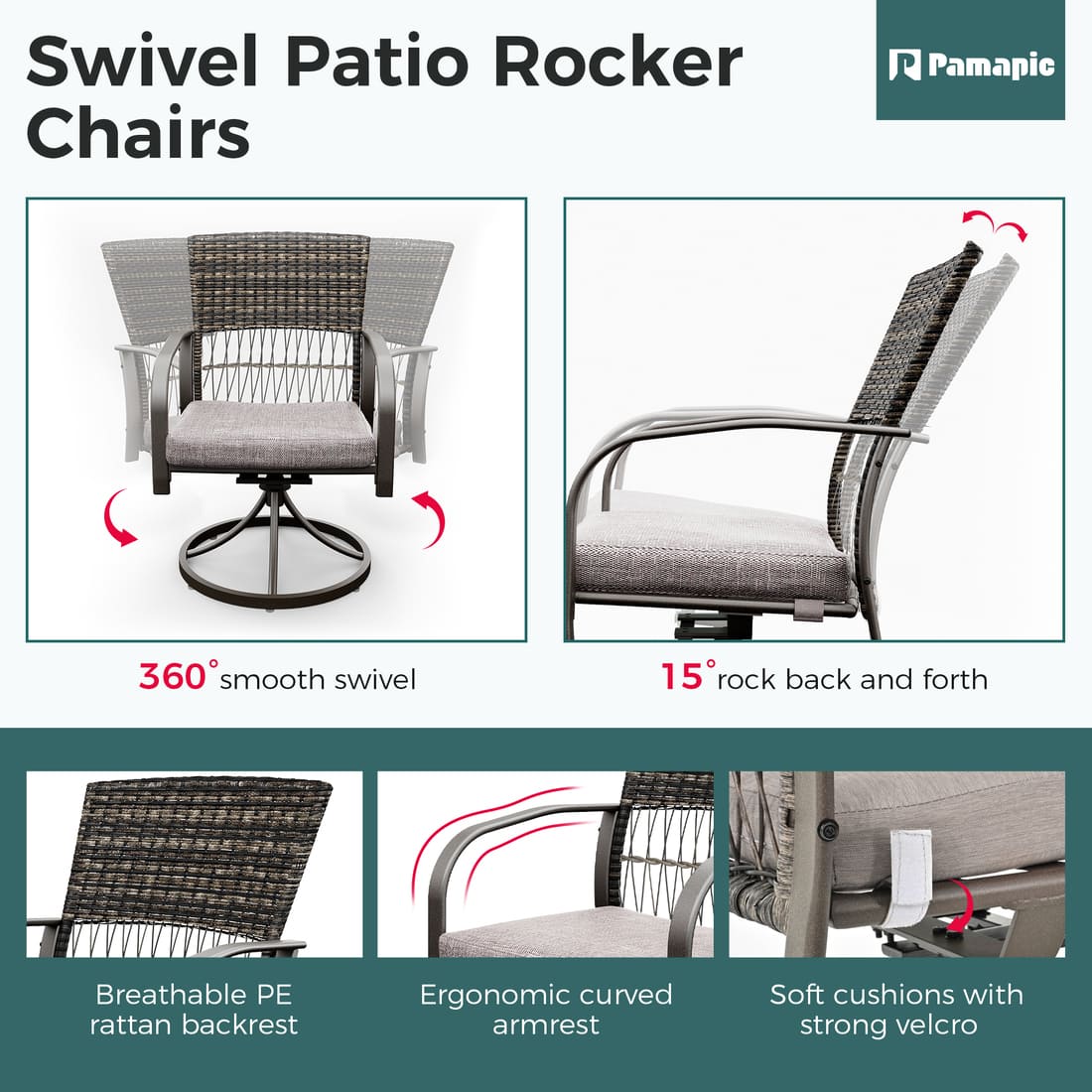 Weave Outdoor Dining Set, 7-Piece, Full Swivel - The Vitality Estate