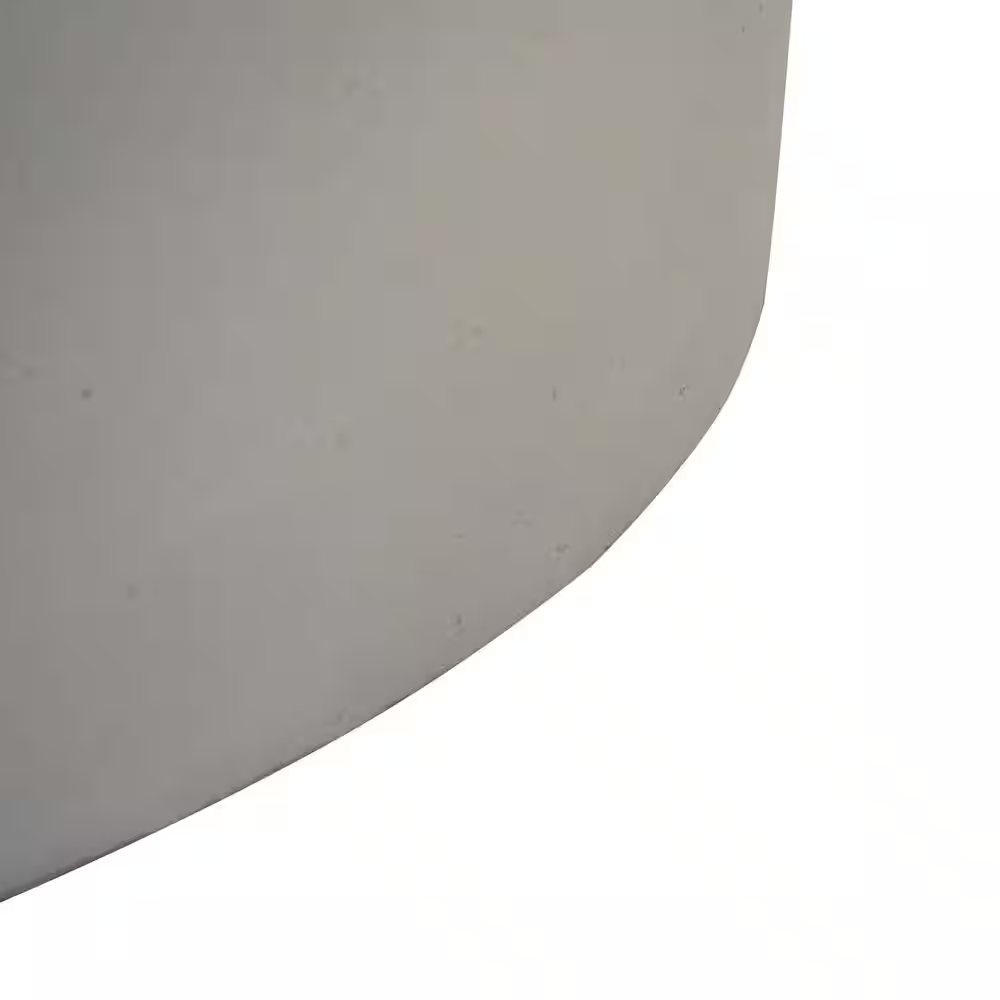 Zachary 31 In. X 24.5 In. Circular Concrete Propane Outdoor Patio Fire Pit in Light Gray - The Vitality Estate