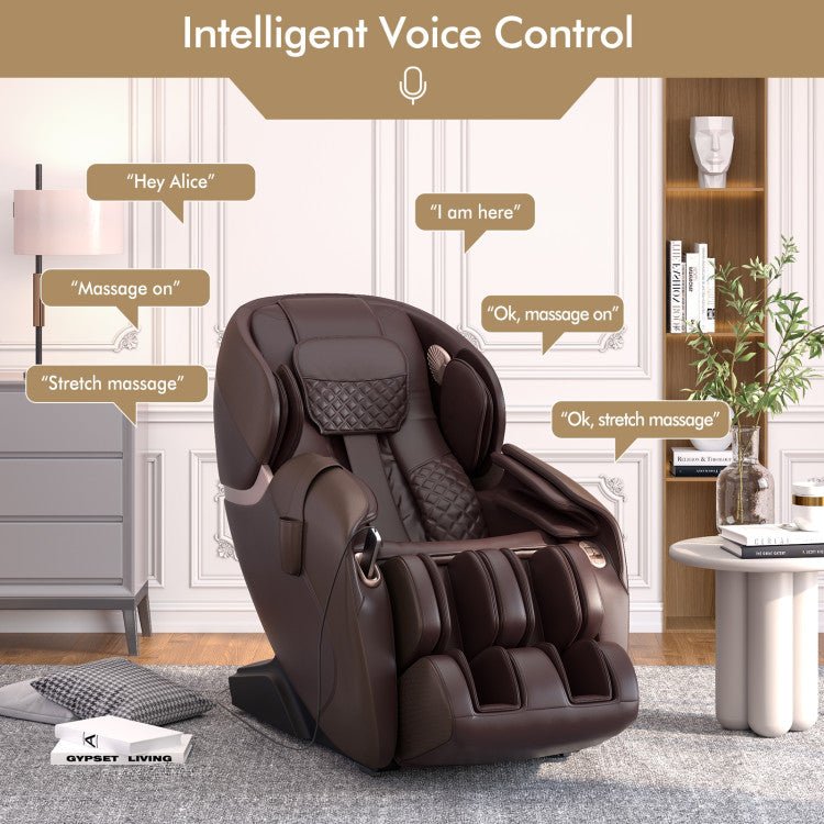 Zero Gravity Full Body Massage Chair with SL Track and Yoga Stretching - The Vitality Estate