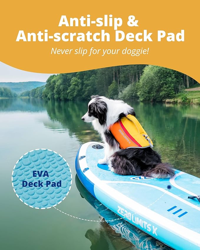 ZLX Inflatable Stand Up Paddle Board, 10'6" SUP Non-Slip Stable Deck Pad, Unique Center Fin, Premium Accessories, Portable Paddleboard for Adults, Beginners, All Skill Levels - The Vitality Estate