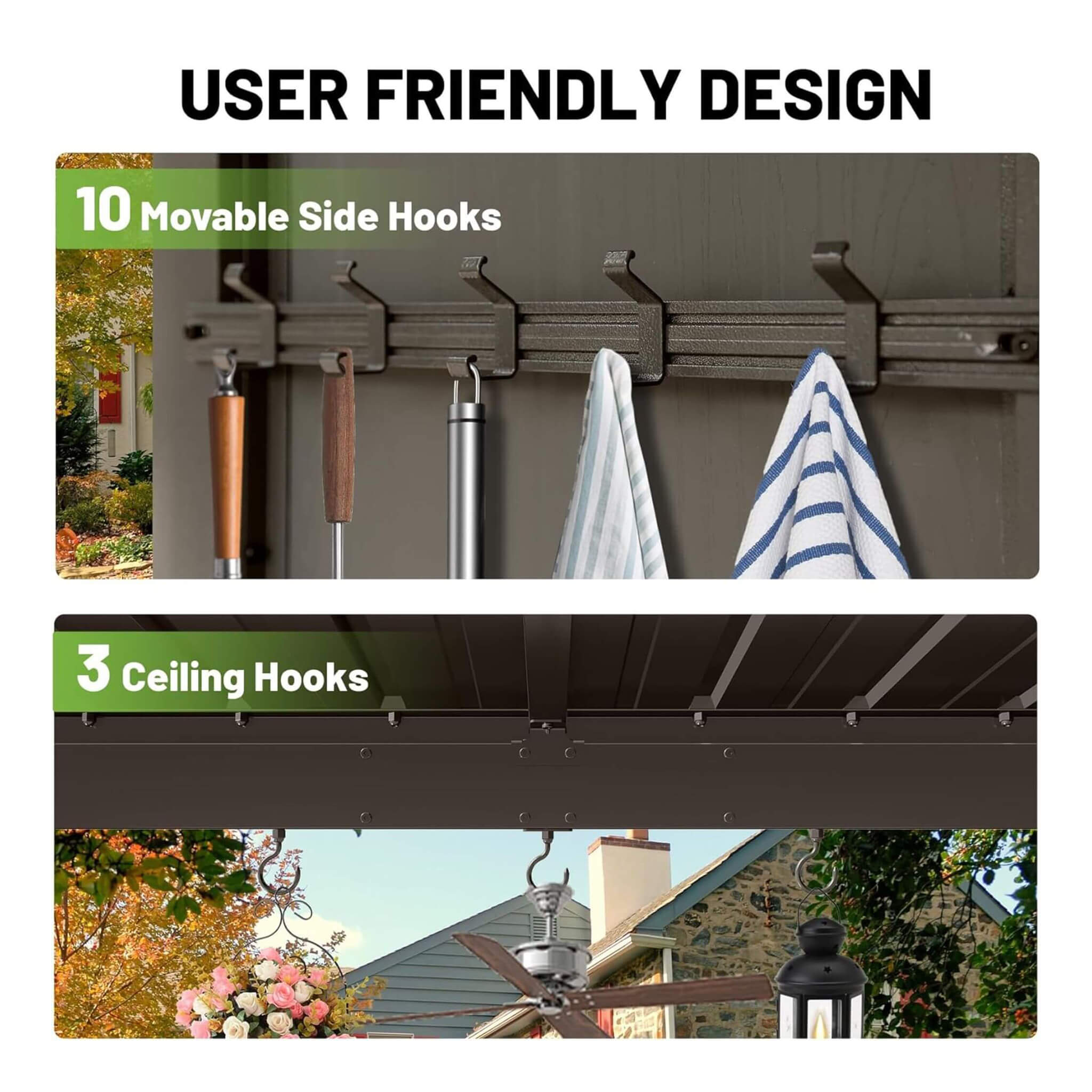 [09X10FT] Alora Modern Slanted Hardtop Alloy Steel Grill Gazebo (SAK32687) - The Vitality Estate