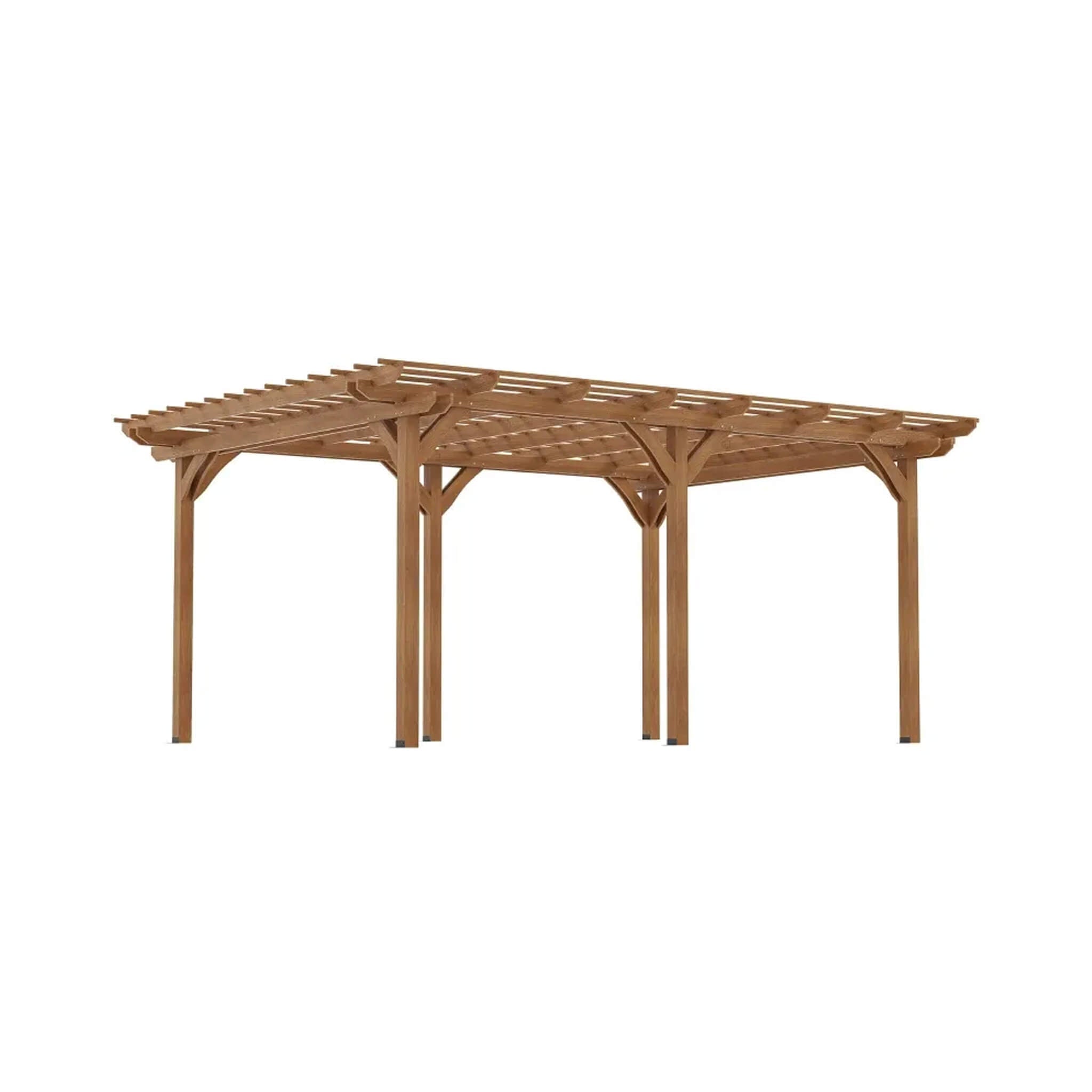[09X12FT] Alora Premium Outdoor Wooden Grape Trellis Pergola (SAK18579) - The Vitality Estate