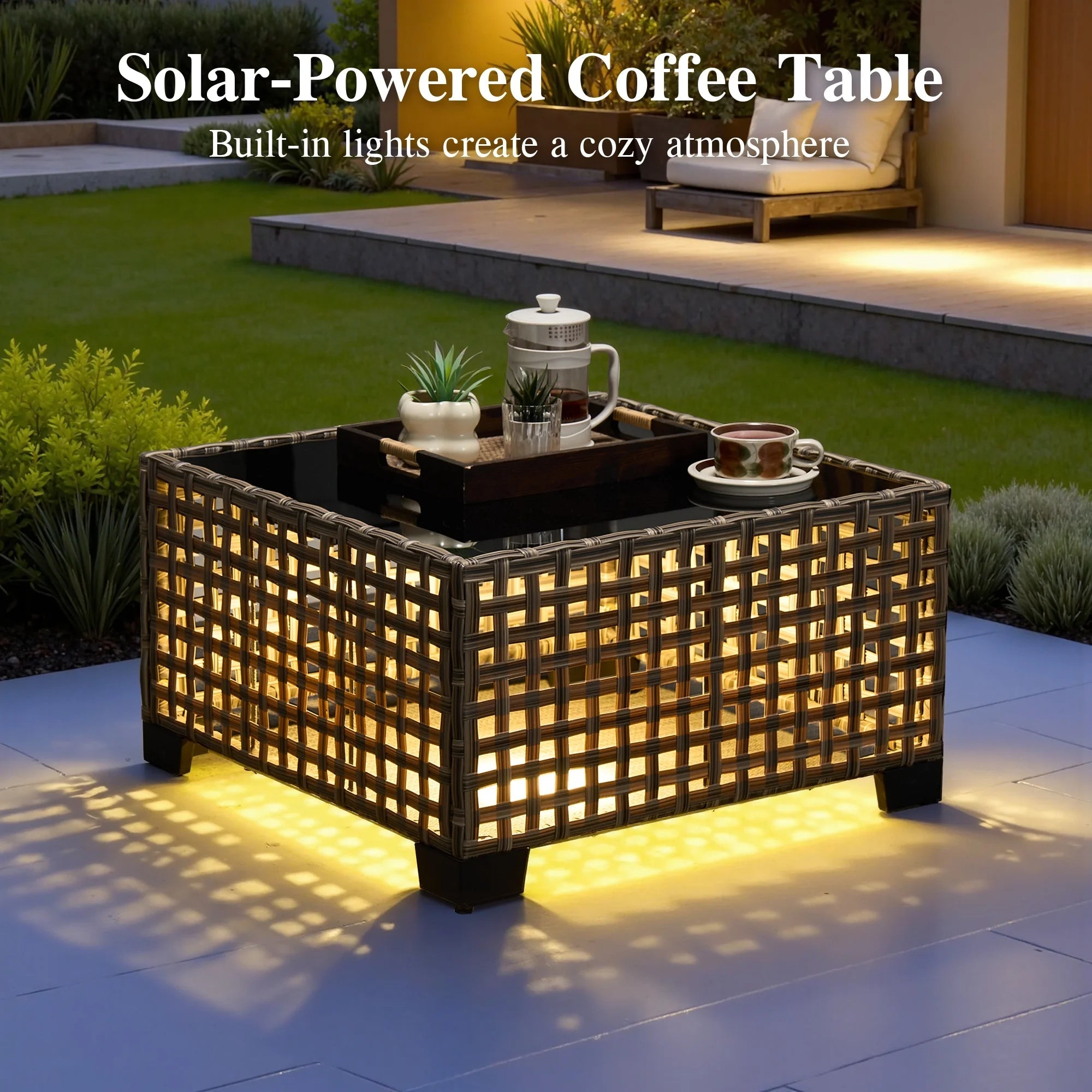10 Pieces Outdoor Patio Furniture Set with Fire Pit All-Weather Wicker Sectional with Swivel Chairs, Dark Gray - The Vitality Estate