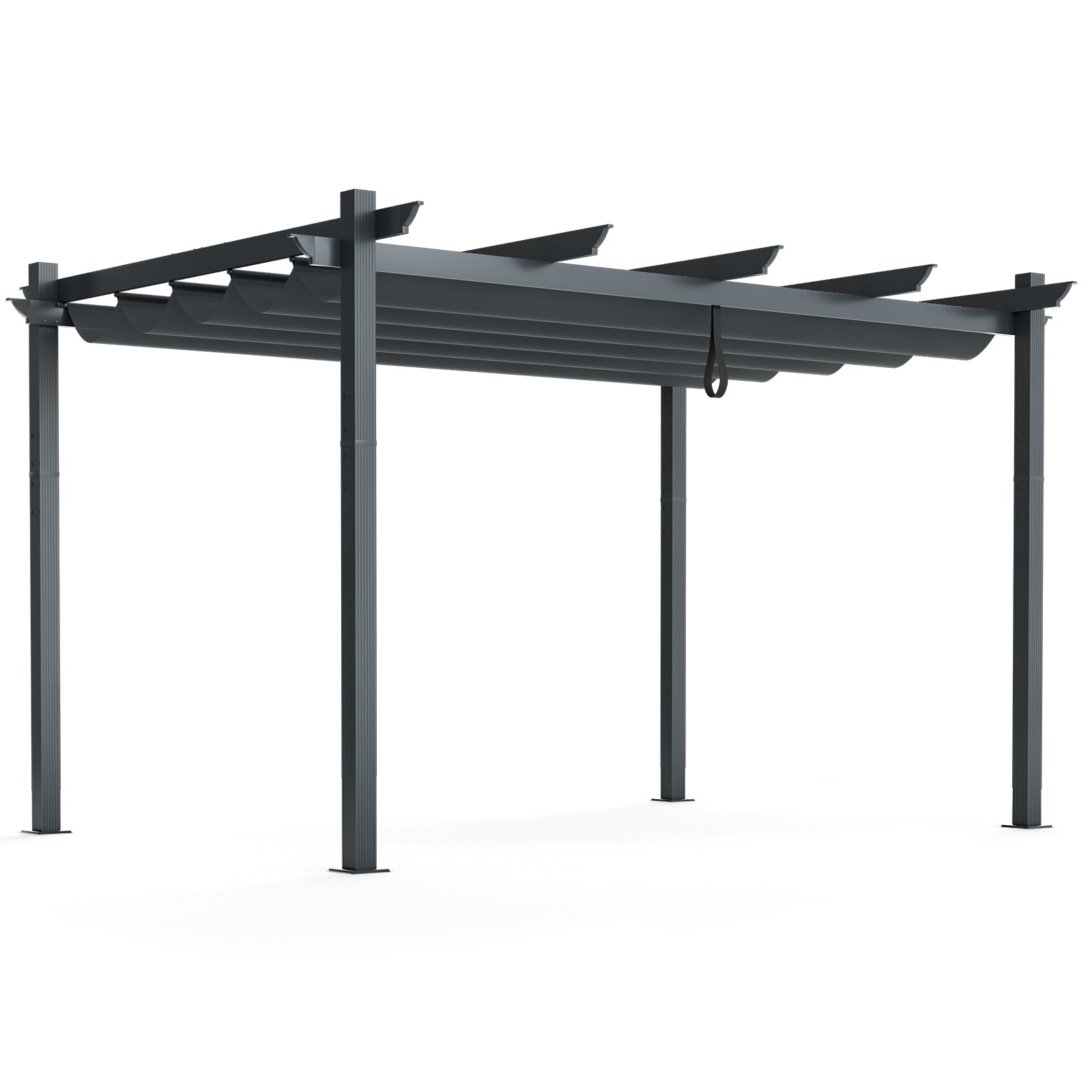 10 x 13 Feet Outdoor Aluminum Retractable Pergola Canopy Shelter - The Vitality Estate