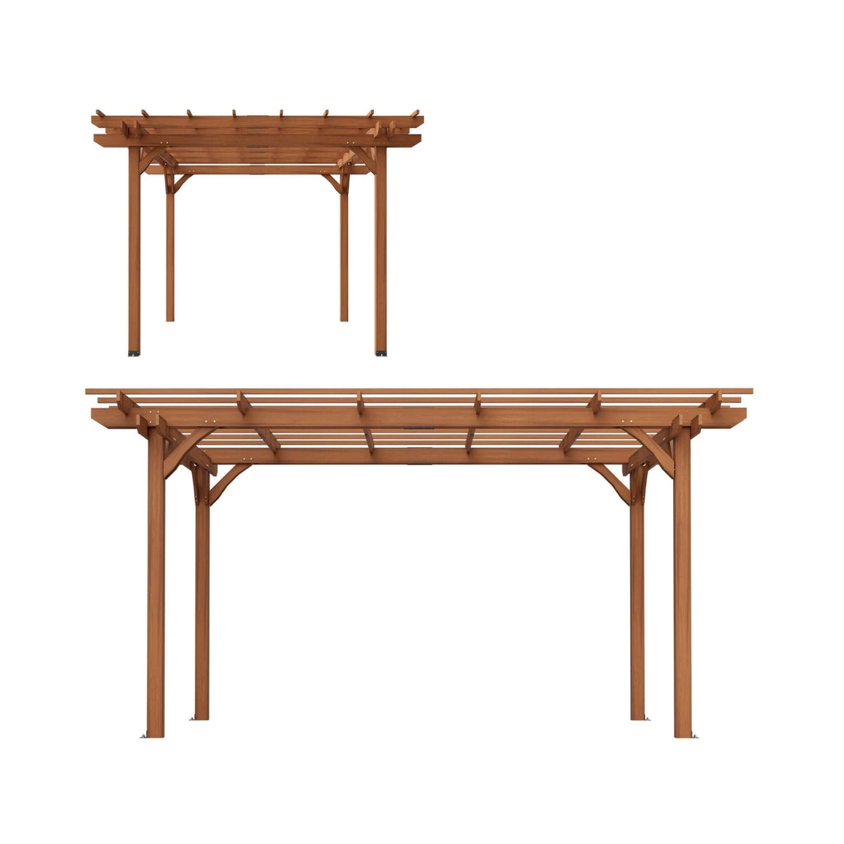 [10X12FT] Alora Premium Extra Large Outdoor Weather-Resistant Wooden Grape Pergola (SAK16278) - The Vitality Estate