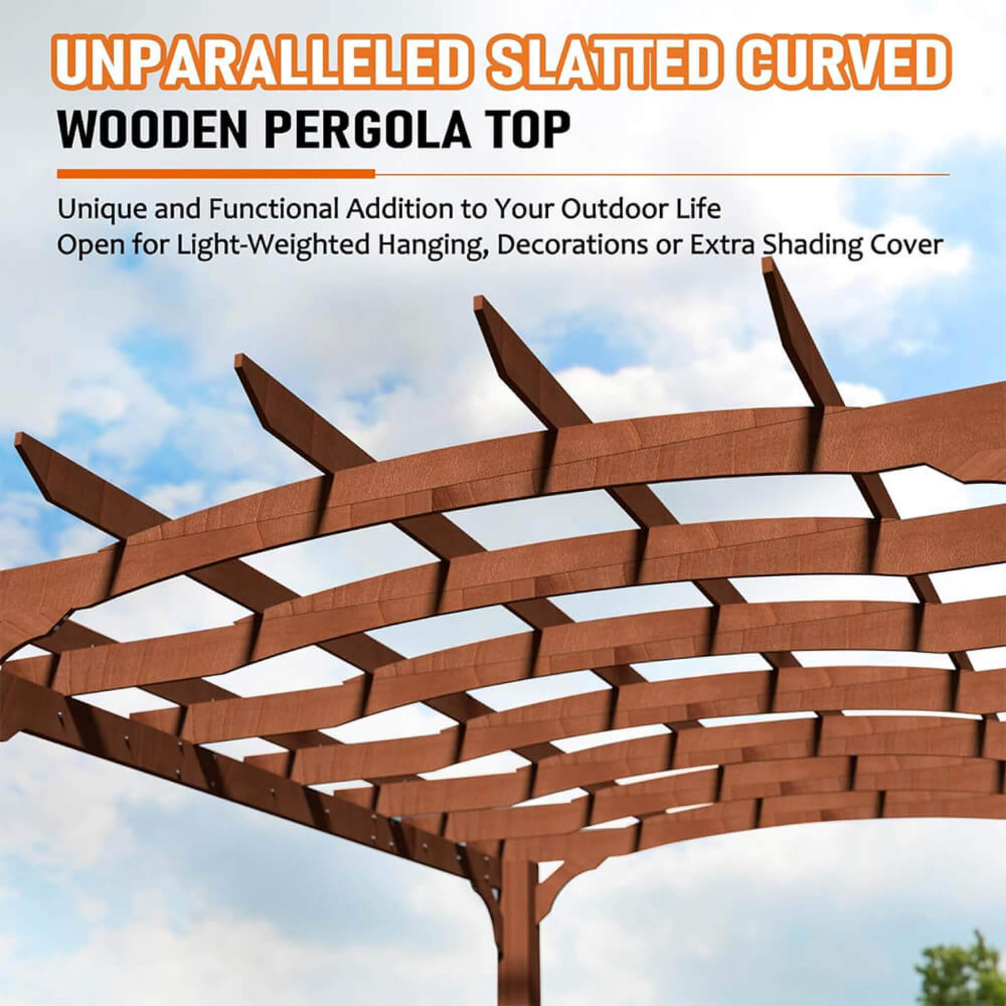 [10X12FT] Alora Premium Outdoor All-Season Backyard Patio Cedar Wood Gazebo Pergola With Arched Roof (SAK42915) - The Vitality Estate
