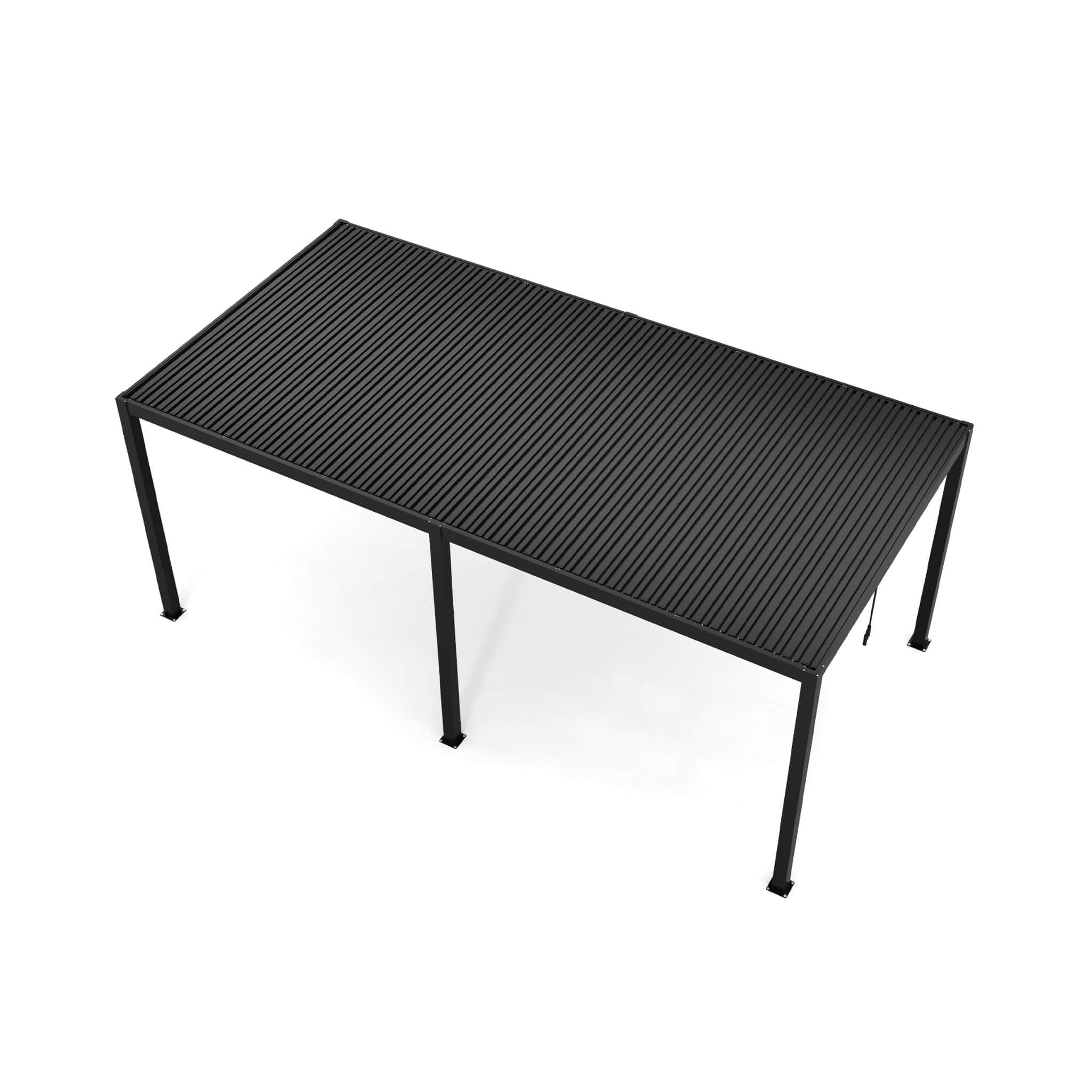[10X19FT] Alora Modern Durable All-Weather Outdoor Pergola With Aluminum Frame And Steel Louvers (SAK32691) - The Vitality Estate