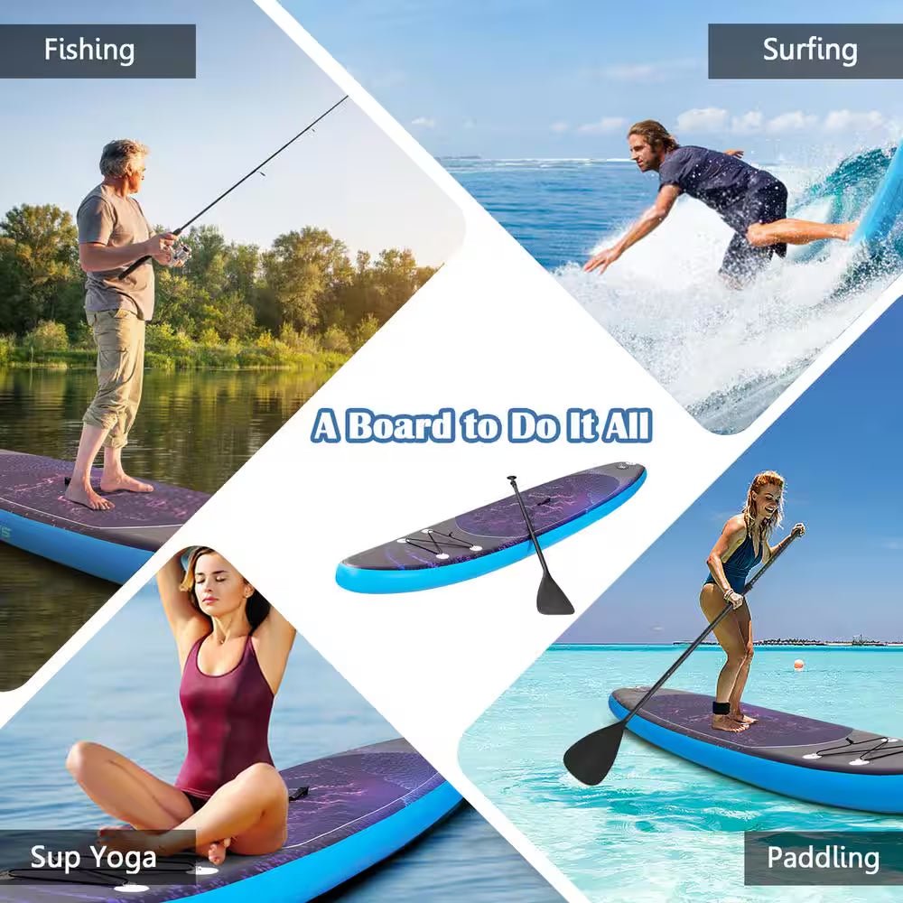 11 Ft. Inflatable Stand-Up Paddle Board Non-Slip Deck Surfboard with Hand Pump - The Vitality Estate