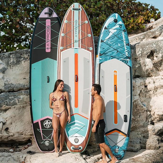 11'6"x35" Inflatable Paddle Board, 450lbs Extra Wide Stand Up Paddleboard for Adults with Premium SUP Accessories Kit & Backpack, Blow Up Kayak Non-Slip Stable Deck Boat for Yoga Fishing Surf - The Vitality Estate